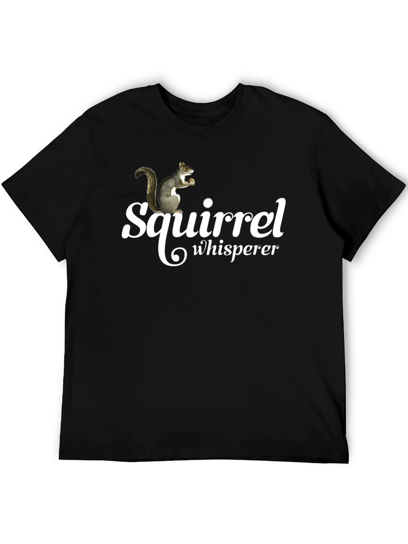Black Squirrel Whisperer Graphic T-Shirt - Black view 5
