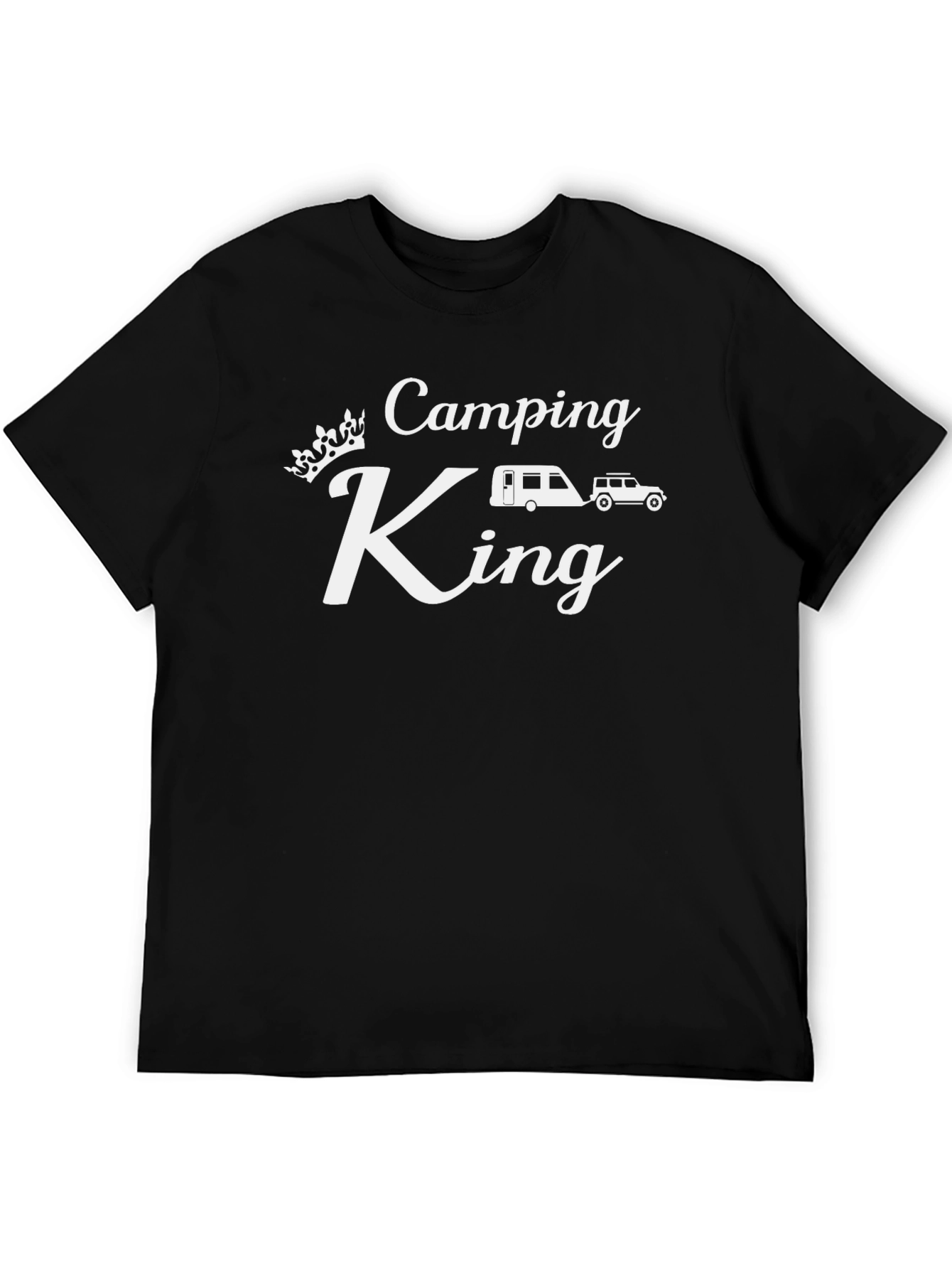 Black Camping King Black T-Shirt view 5