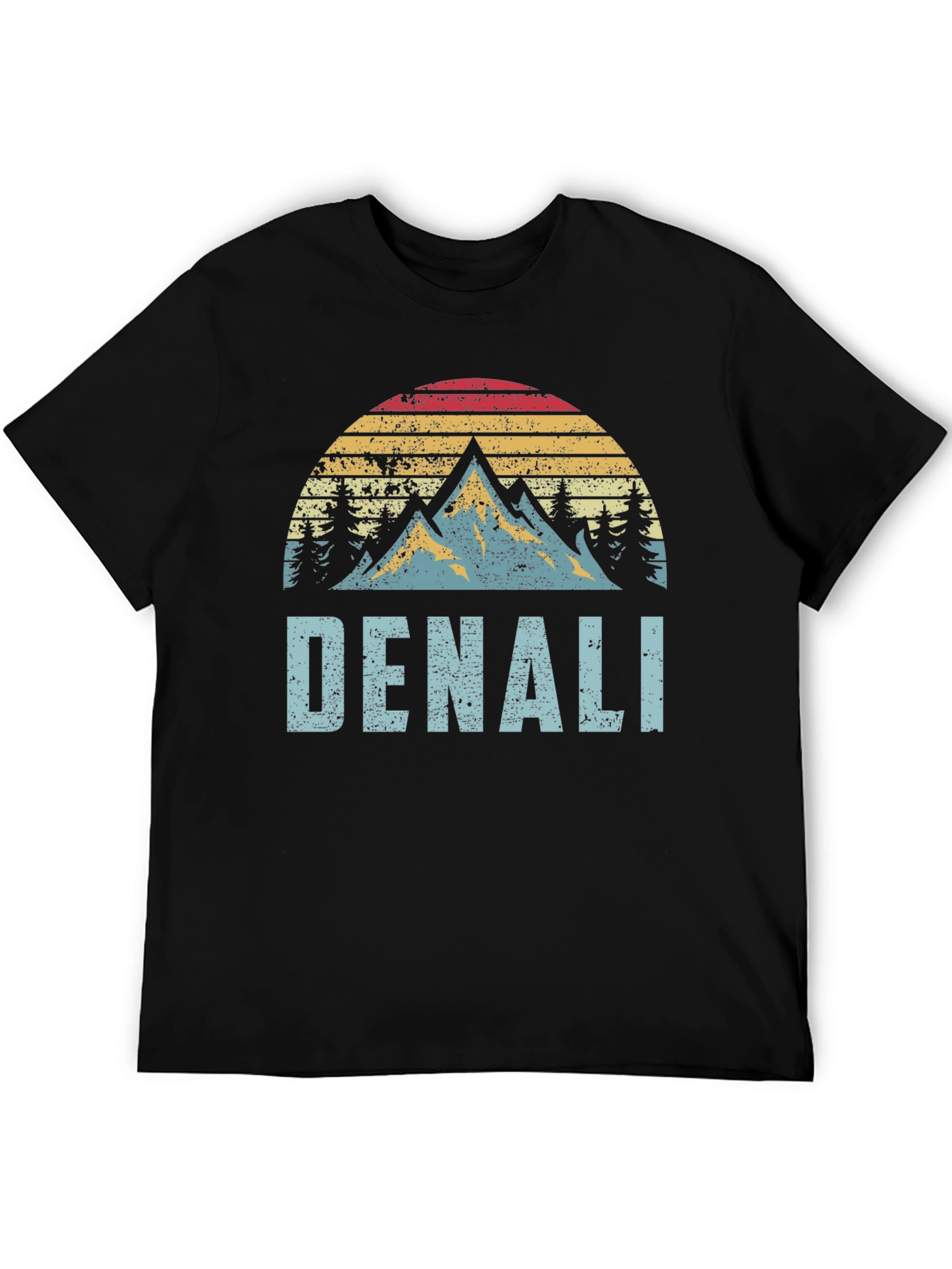 Black Vintage Denali T-Shirt | Mountain Graphic Tee view 5