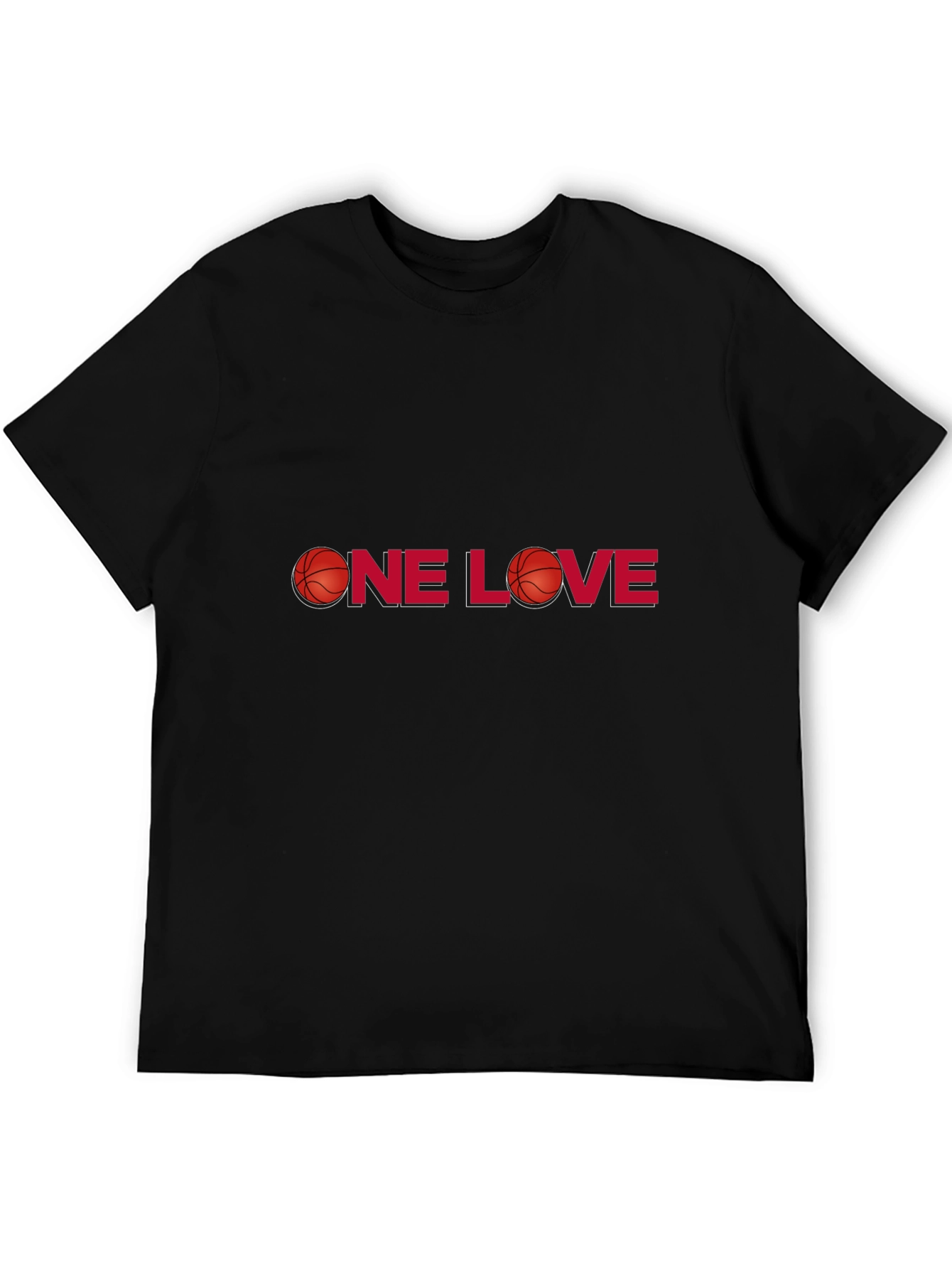 Black One Love Basketball Graphic Tee - Stylish & Trendy view 5