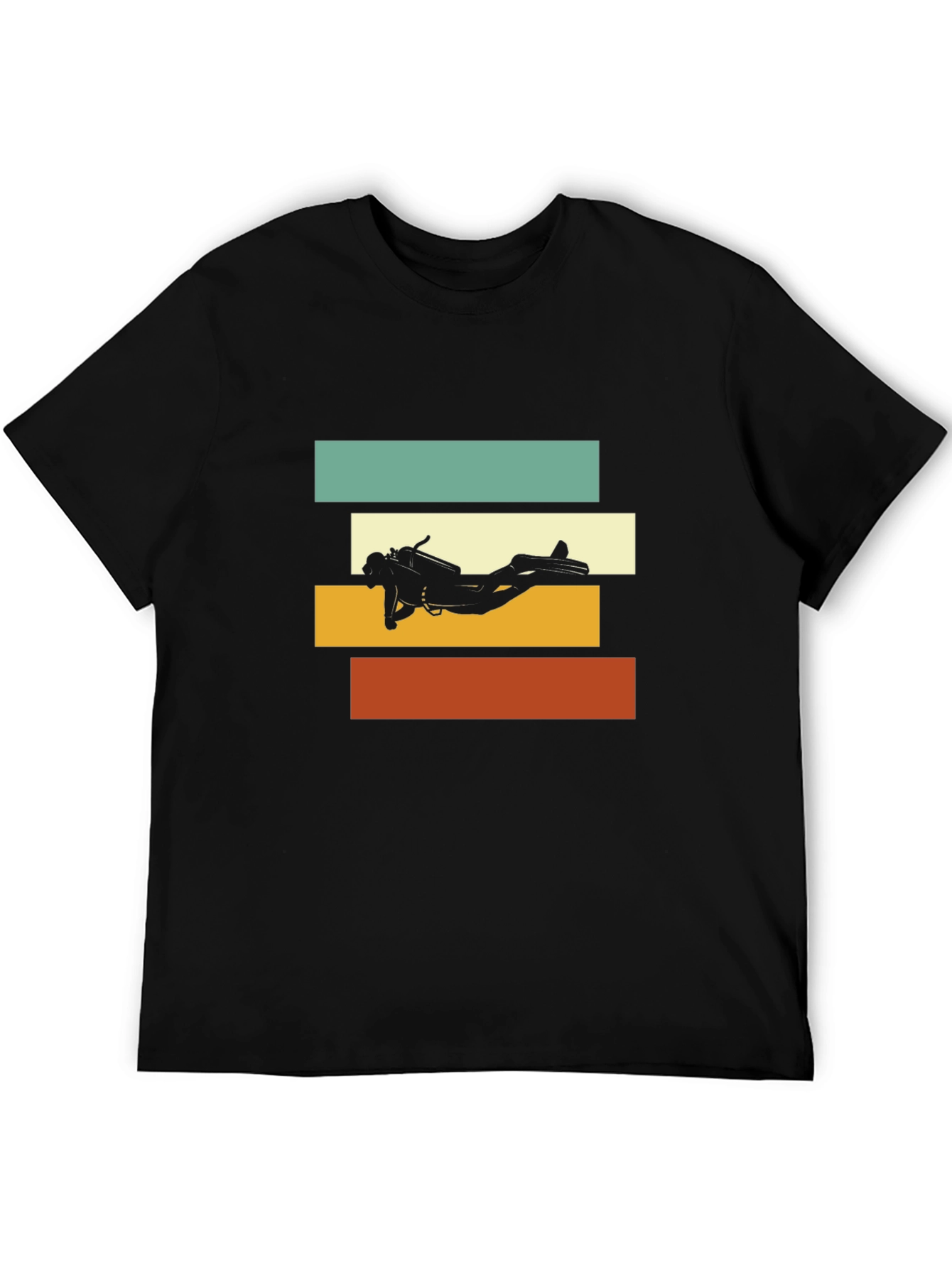 Black Diver Silhouette Graphic Tee view 5