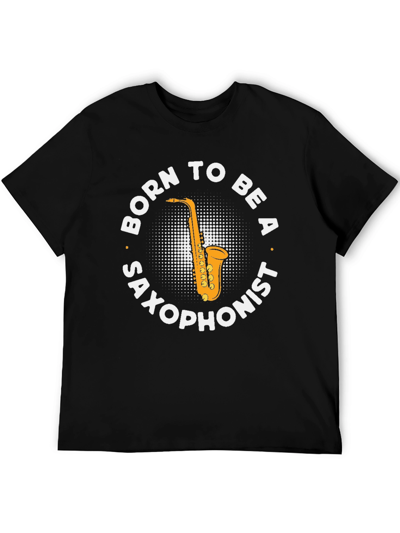 Black Born to Be a Saxophonist T-Shirt view 5