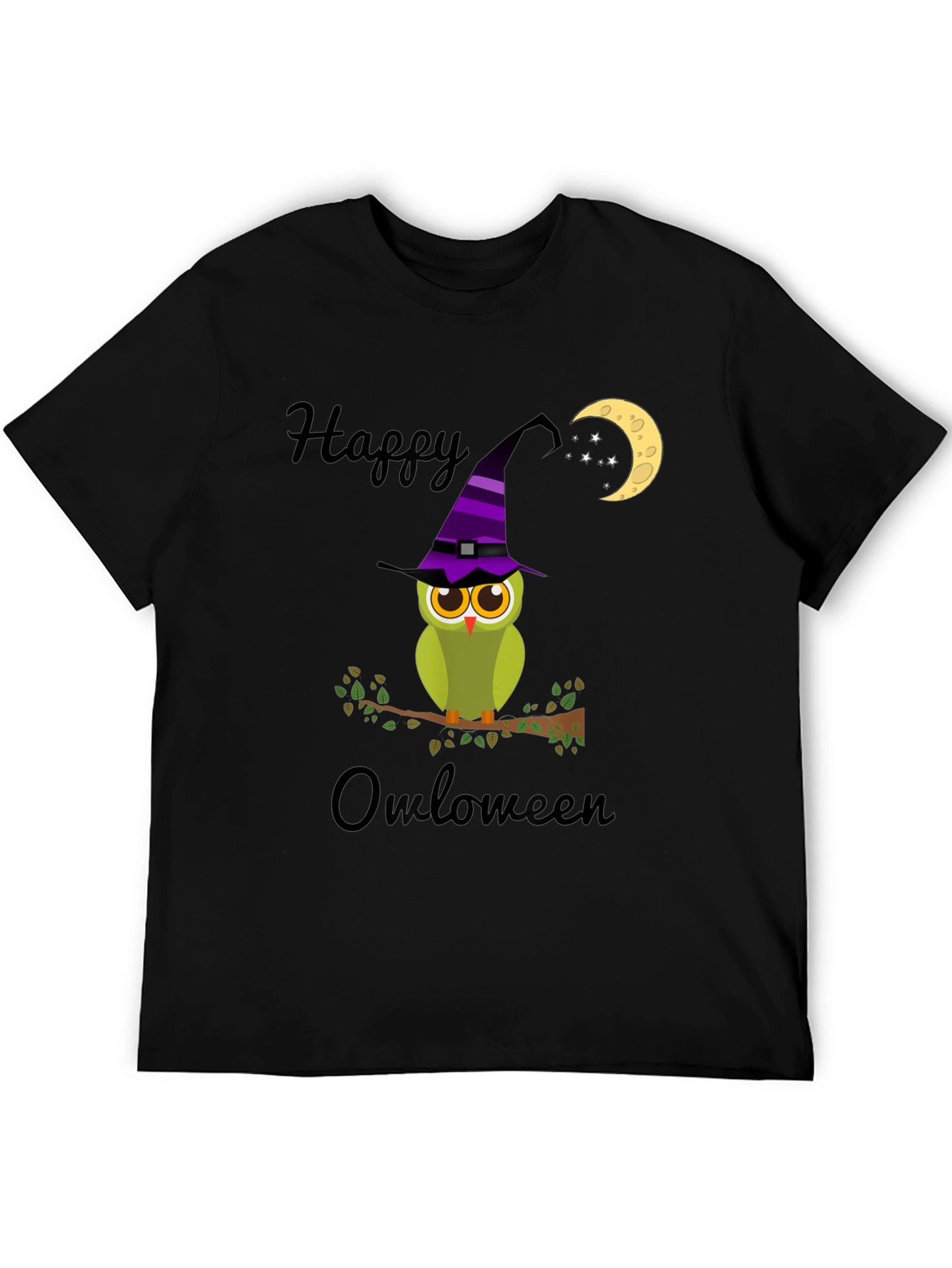 Black Happy Owloween T-Shirt view 5