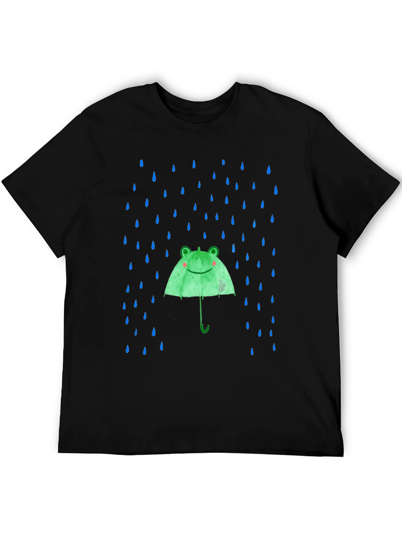 Black Frog Umbrella T-Shirt - Fun Rain Protection view 5