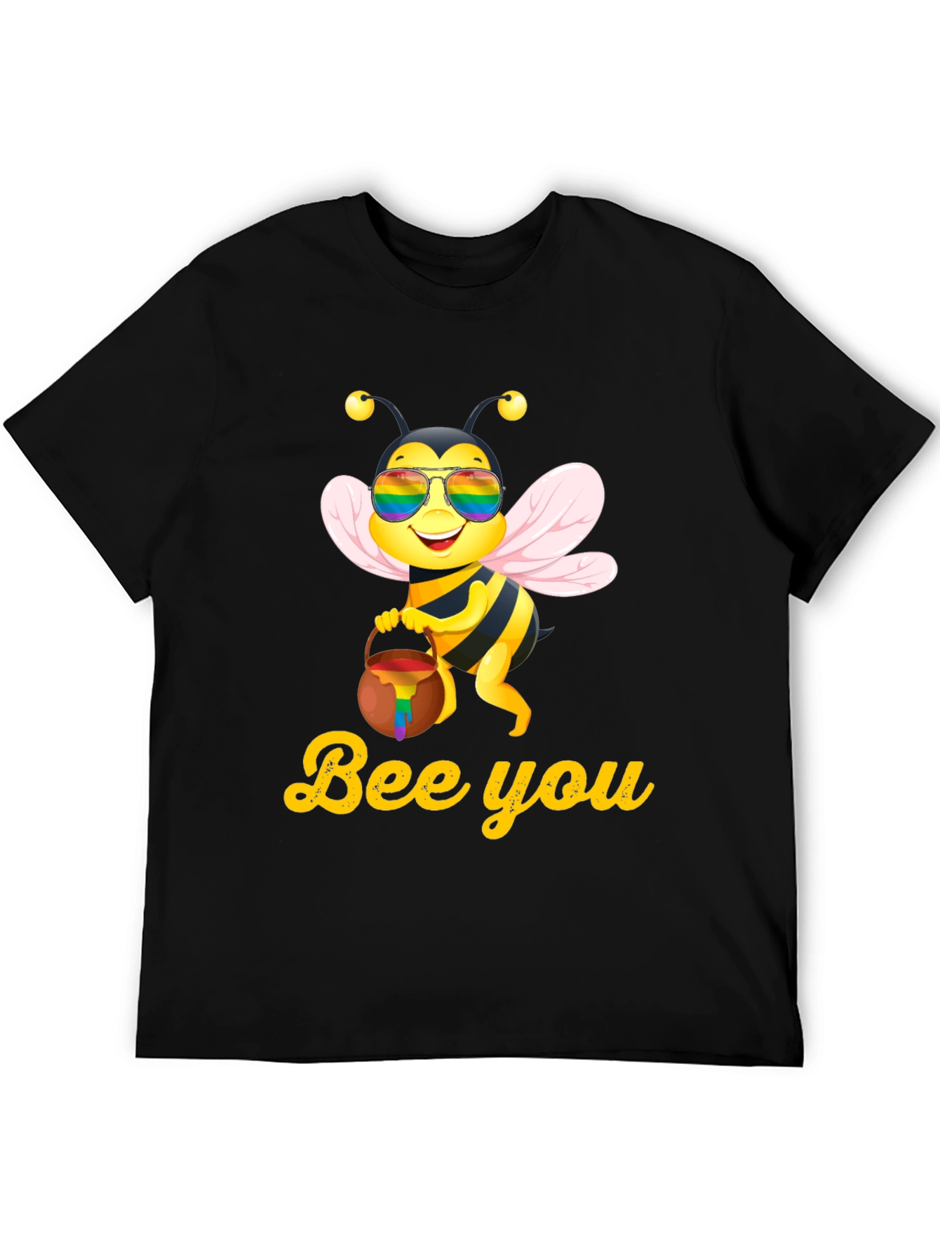 Black Bee You Pride T-Shirt - LGBTQ+ Support view 5
