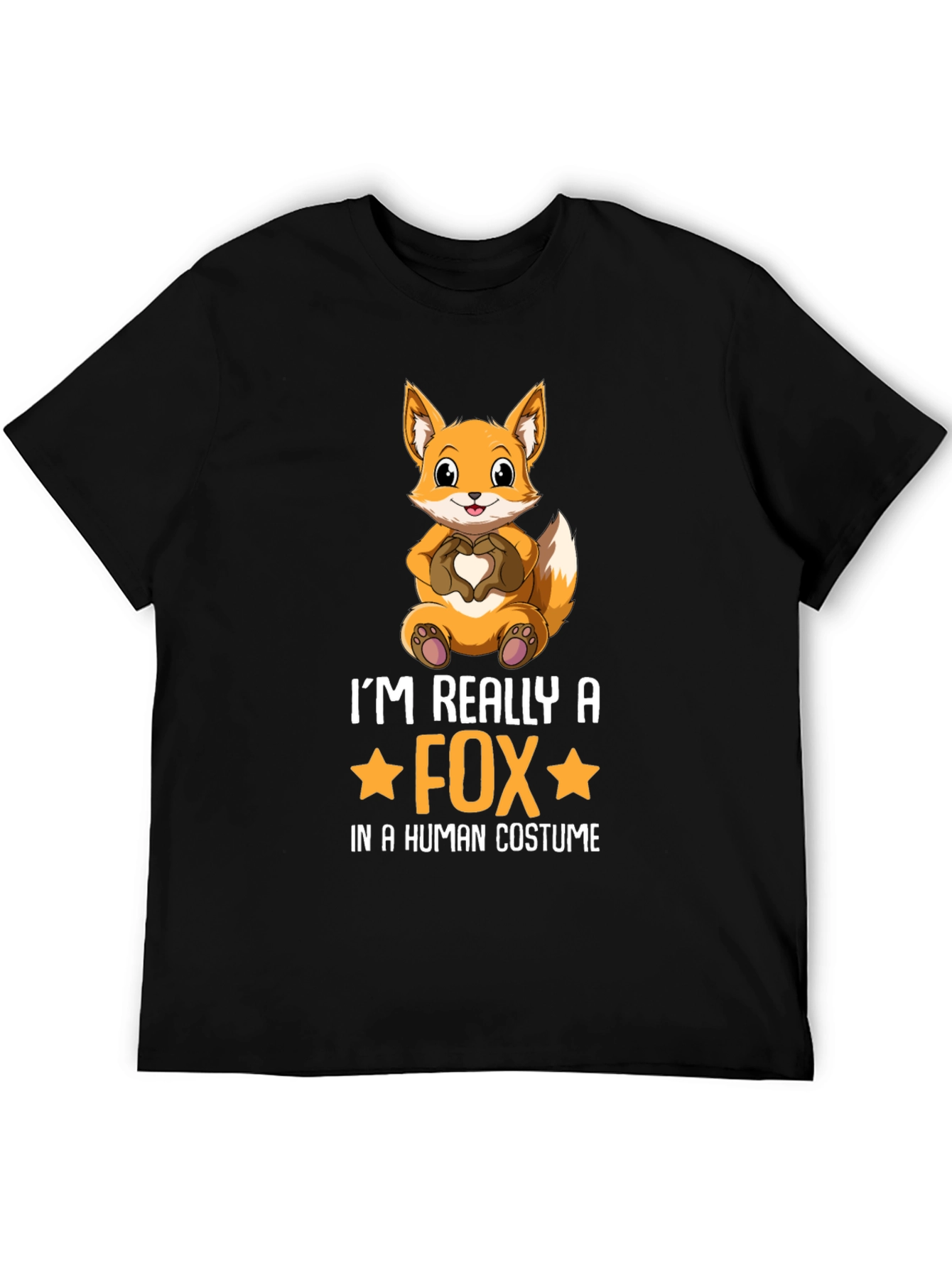 Black I'm Really a Fox T-Shirt view 5