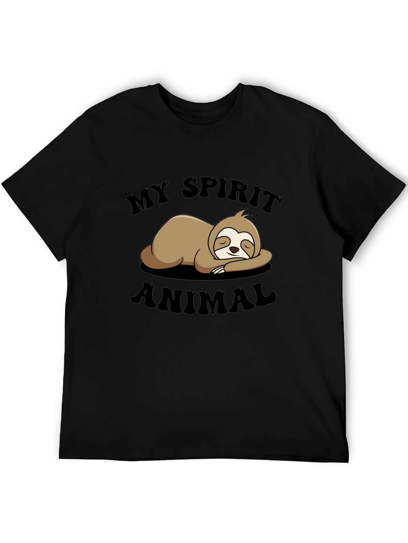 Black My Spirit Animal Sloth Graphic Tee view 5
