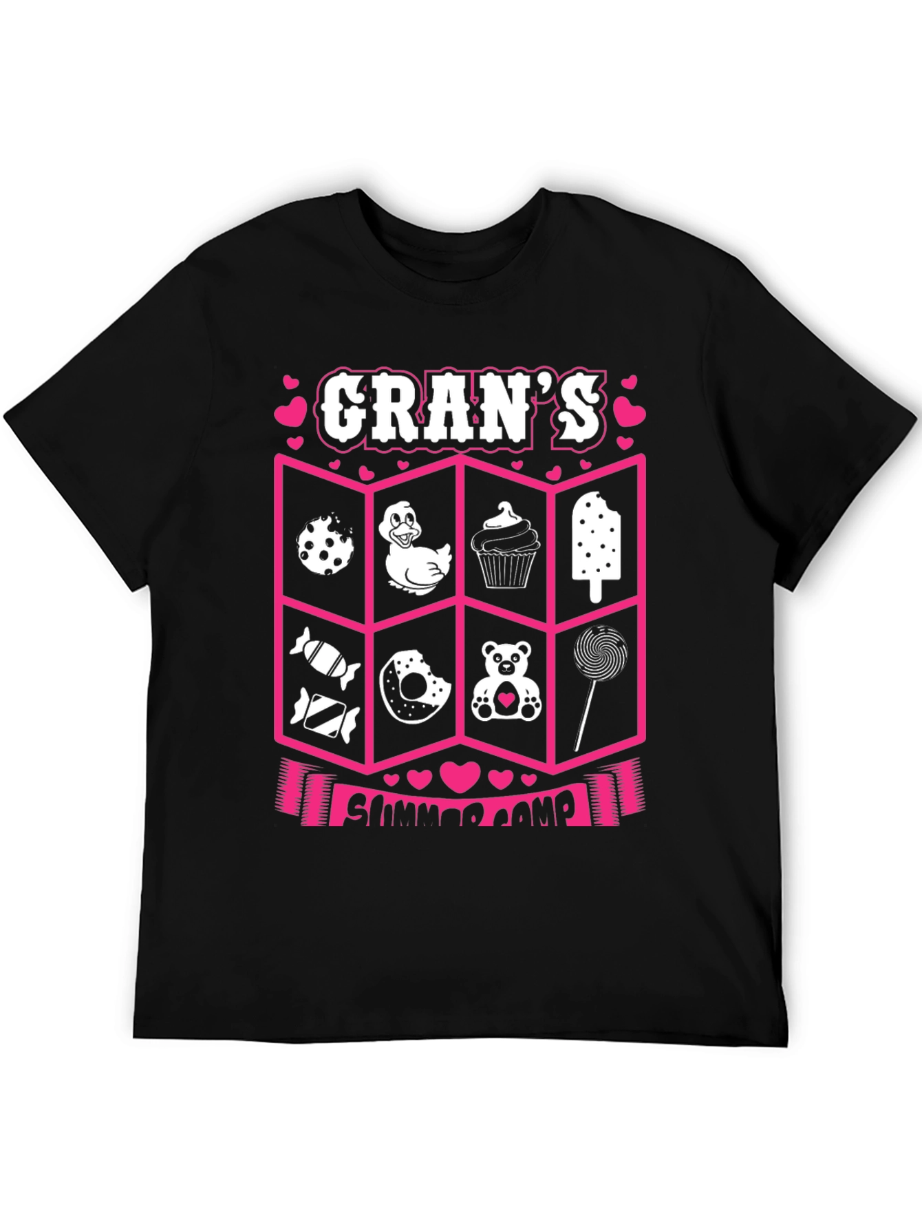 Black Gran's Summer Camp T-Shirt - Fun & Festive view 5