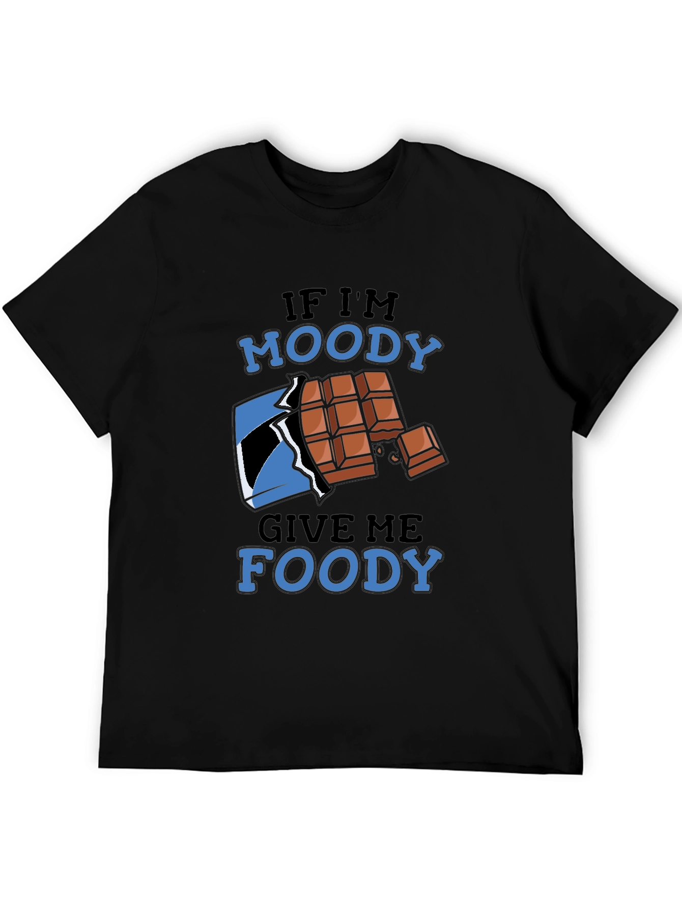 Black Moody Foody Chocolate Lover T-Shirt view 5