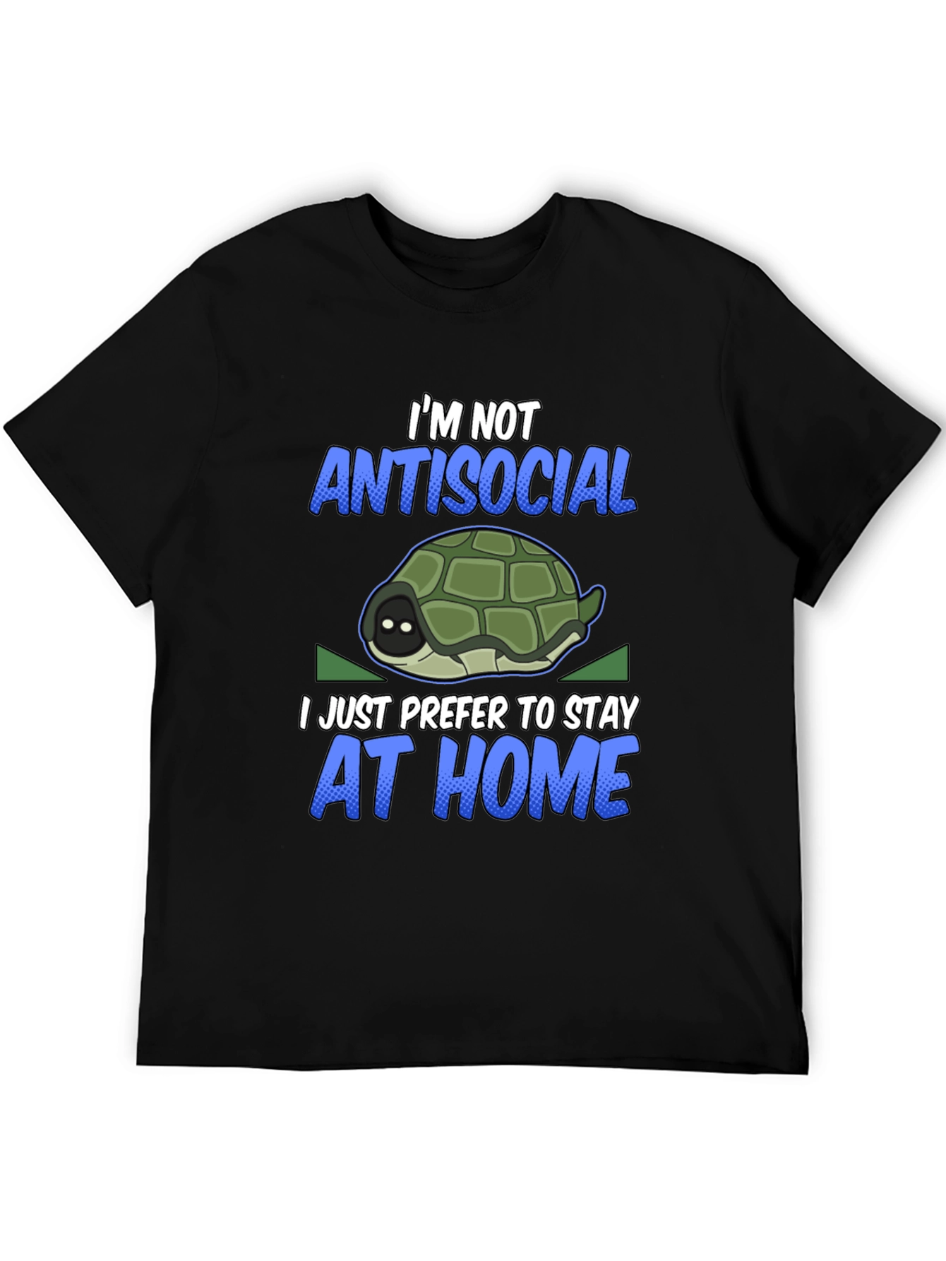 Black Introvert Turtle Graphic T-Shirt view 5