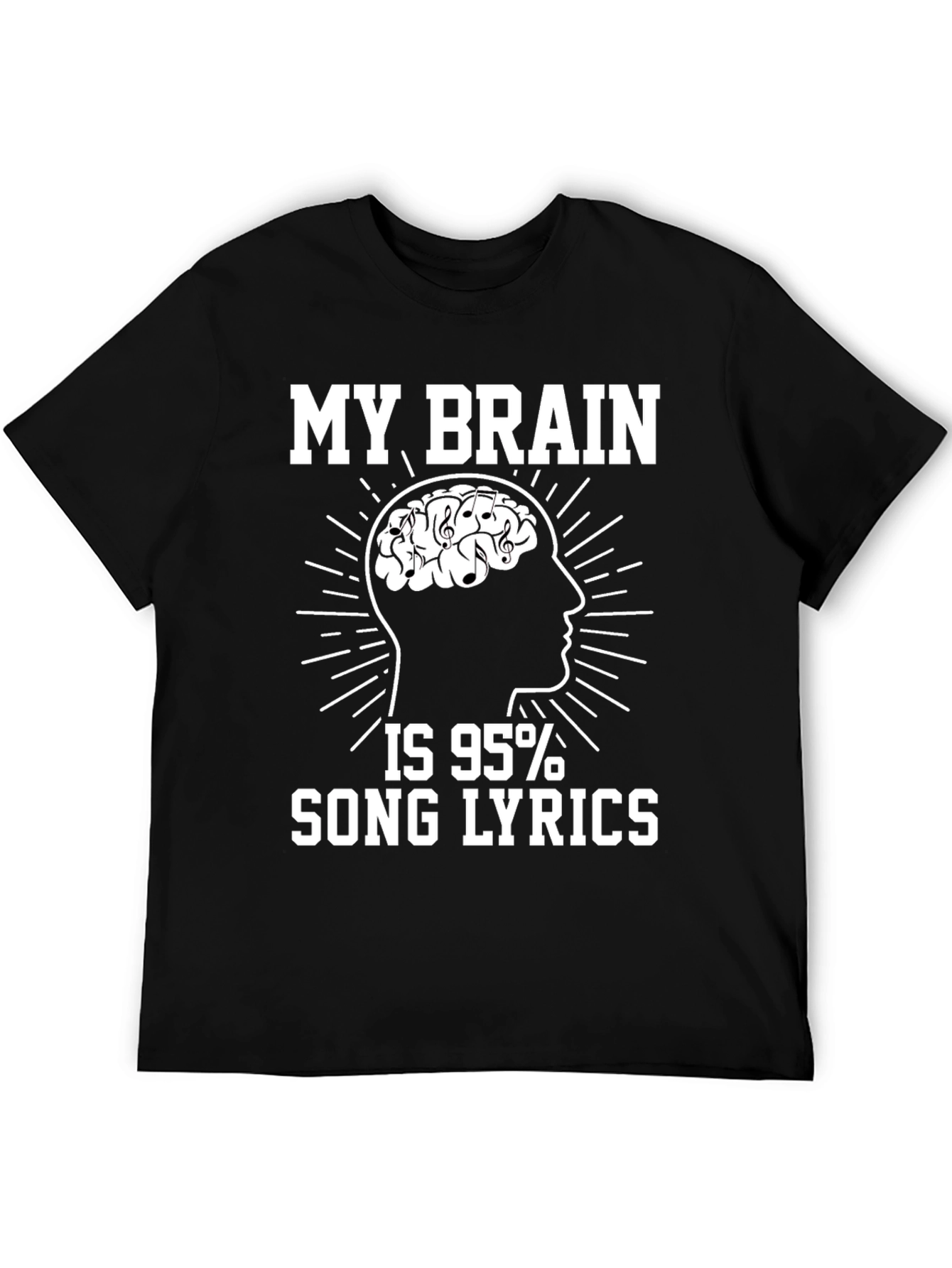 Black My Brain Song Lyrics T-Shirt view 5