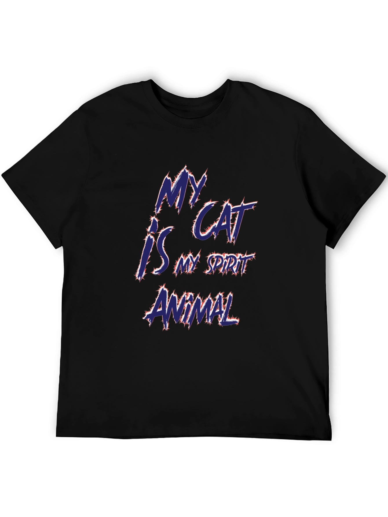 Black My Cat is My Spirit Animal Graphic Tee view 5