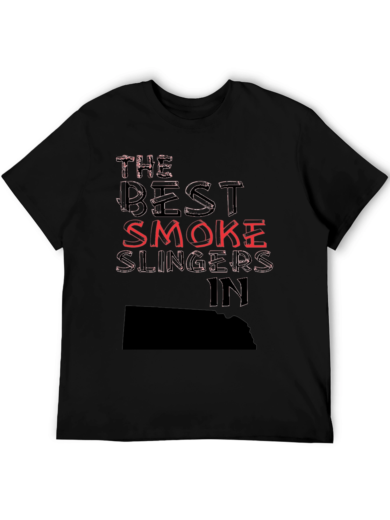 Black Best Smoke Slingers T-Shirt Novelty Graphic Tee view 5