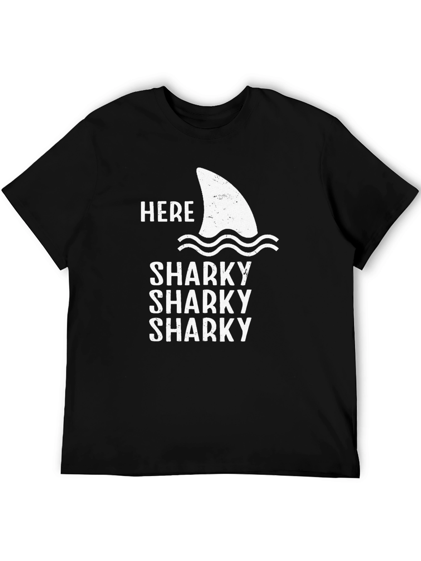 Black Here Sharky Sharky Sharky Black T-Shirt view 5