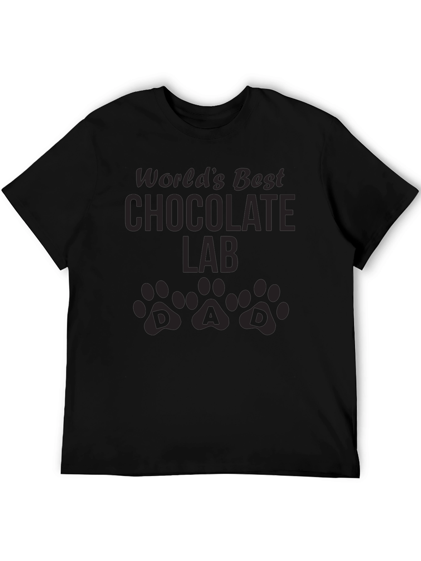 Black World's Best Chocolate Lab Dad T-Shirt view 5