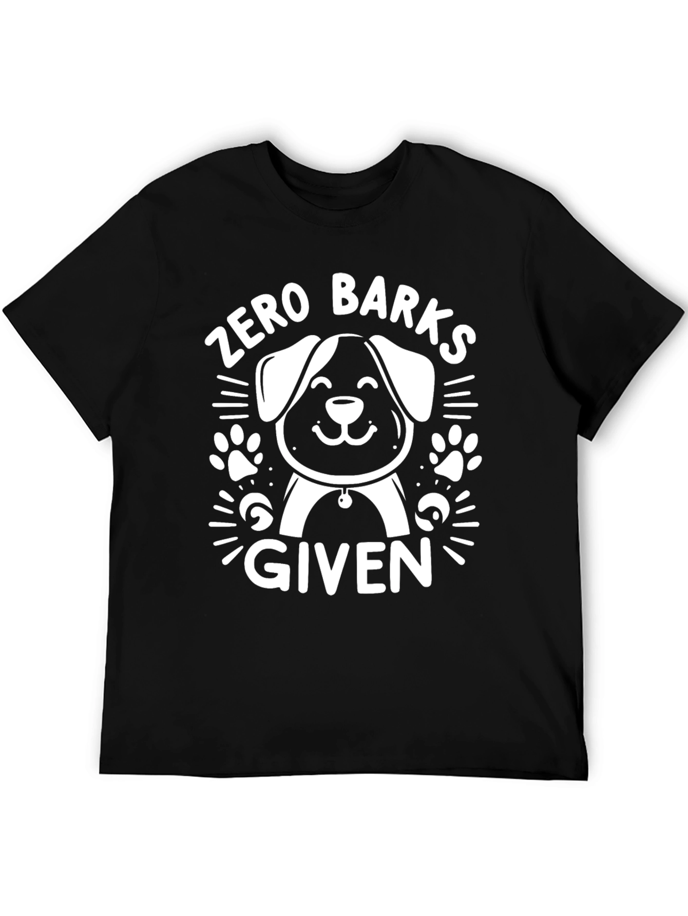 Black Zero Barks Given Dog T-Shirt view 5