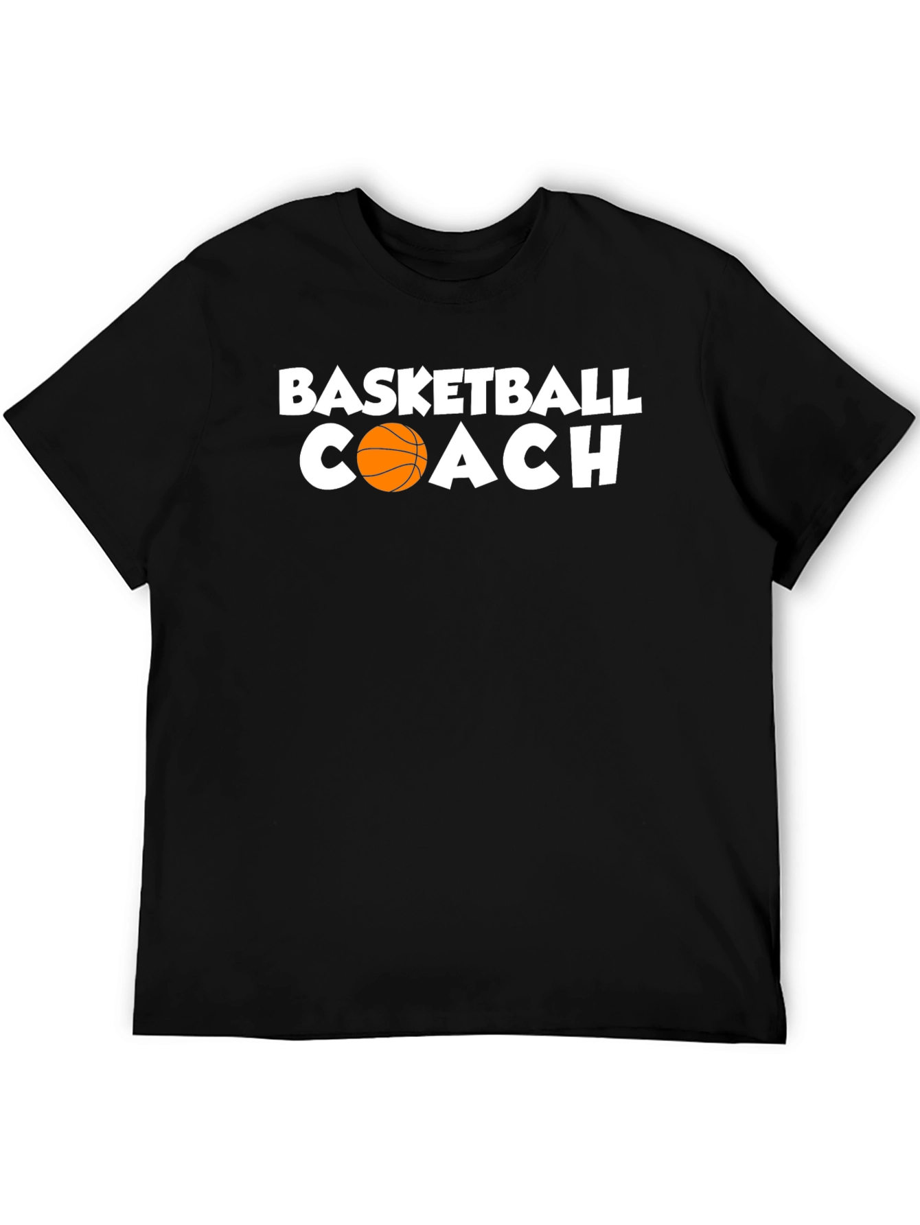 Black Basketball Coach T-Shirt view 5
