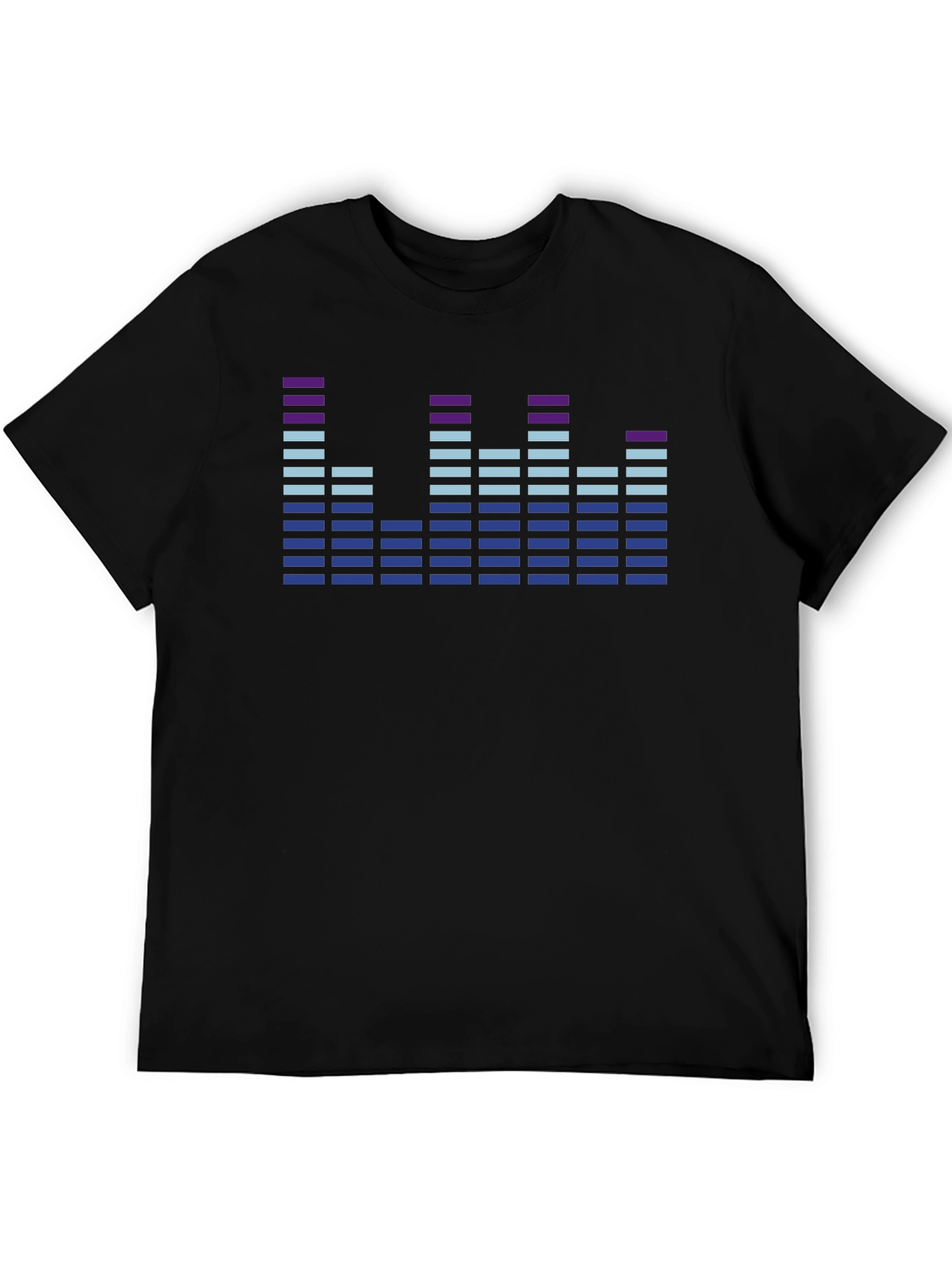 Black Sound Wave Graphic Tee - Modern Music Lover T-Shirt view 5