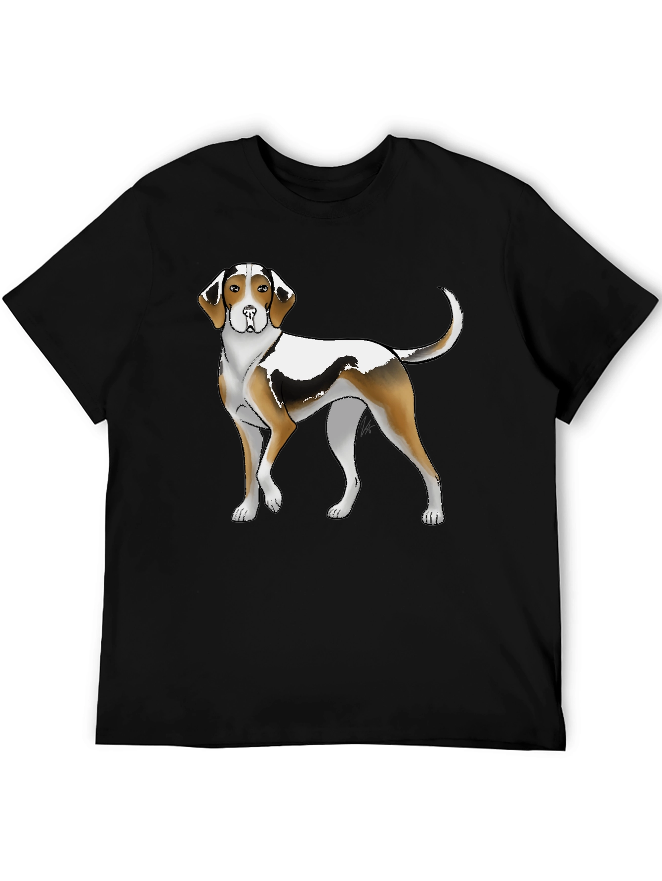 Black Hound Dog Graphic Tee - Men's Black T-Shirt view 5