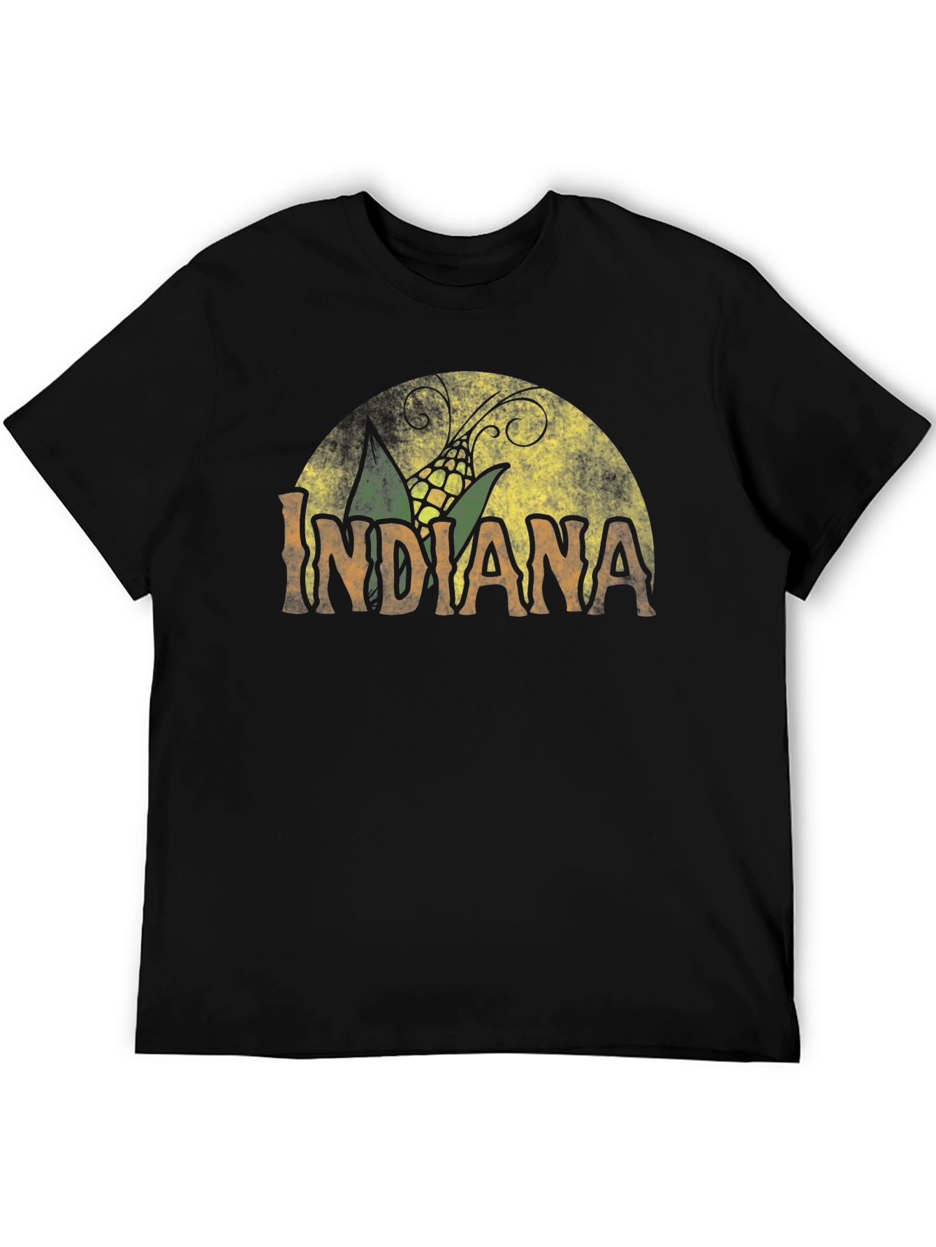 Black Indiana Corn Graphic Tee - Black Cotton T-Shirt view 5