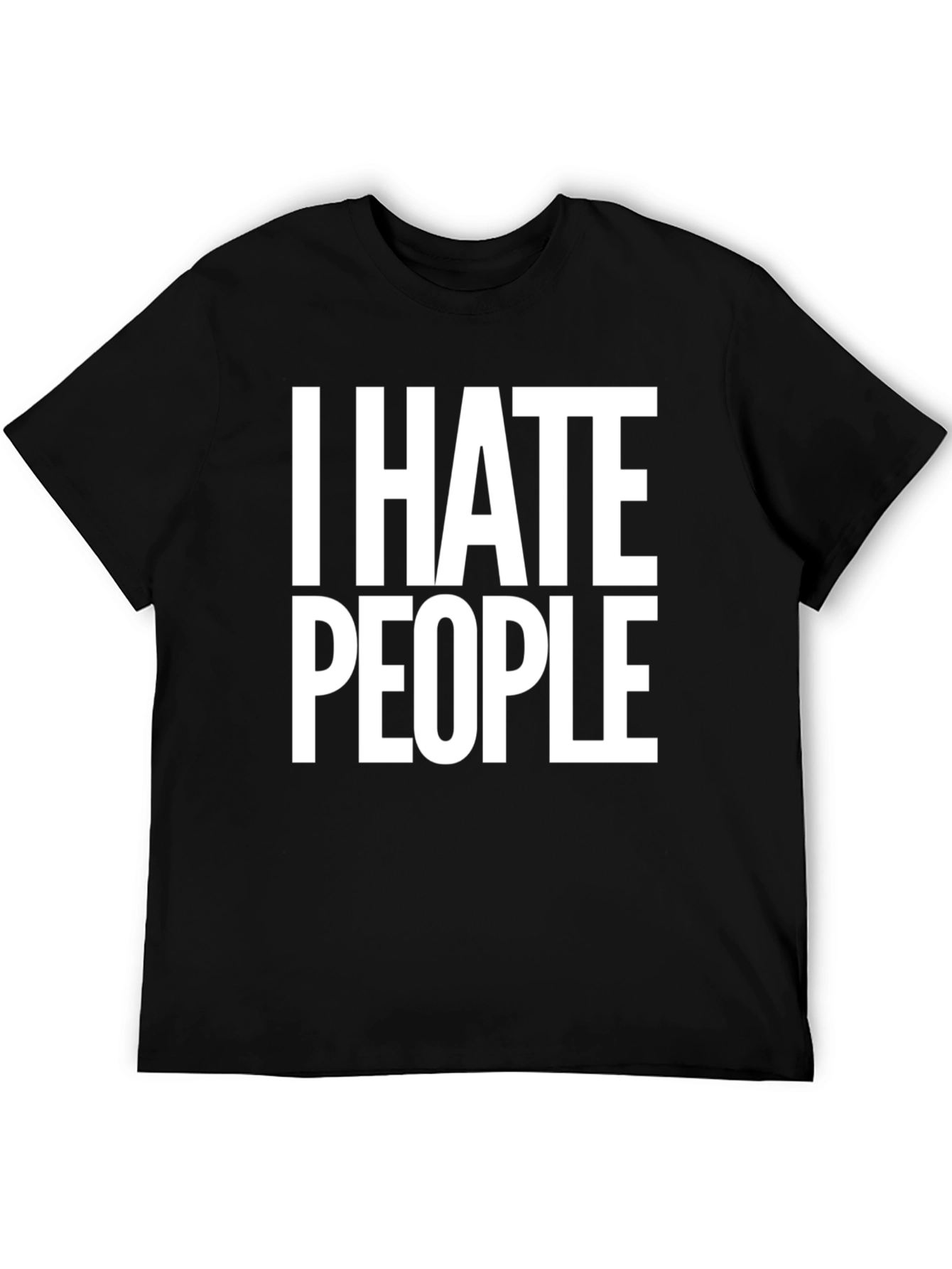 Black I Hate People Graphic T-Shirt view 5