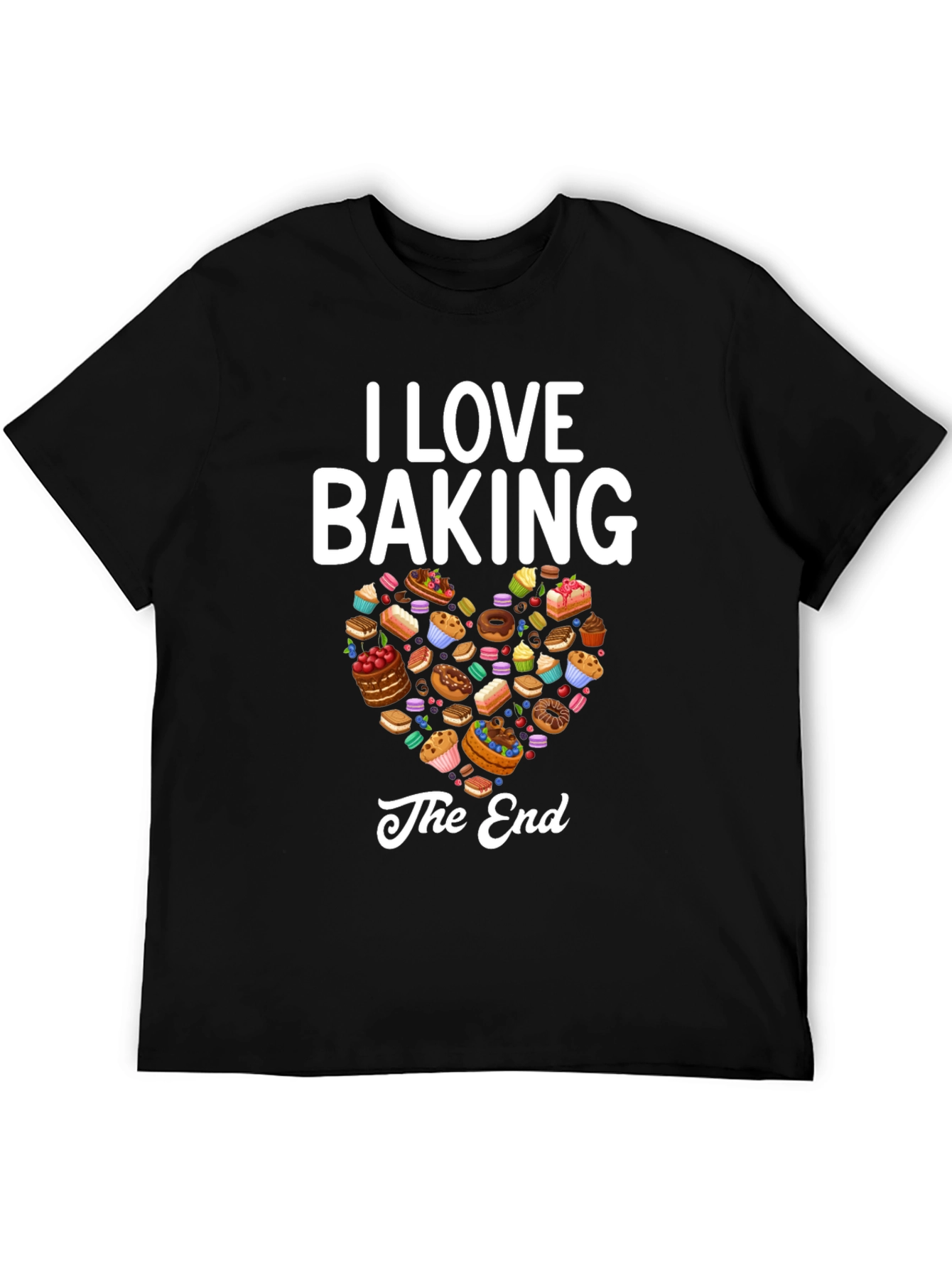 Black I Love Baking Graphic T-Shirt view 5