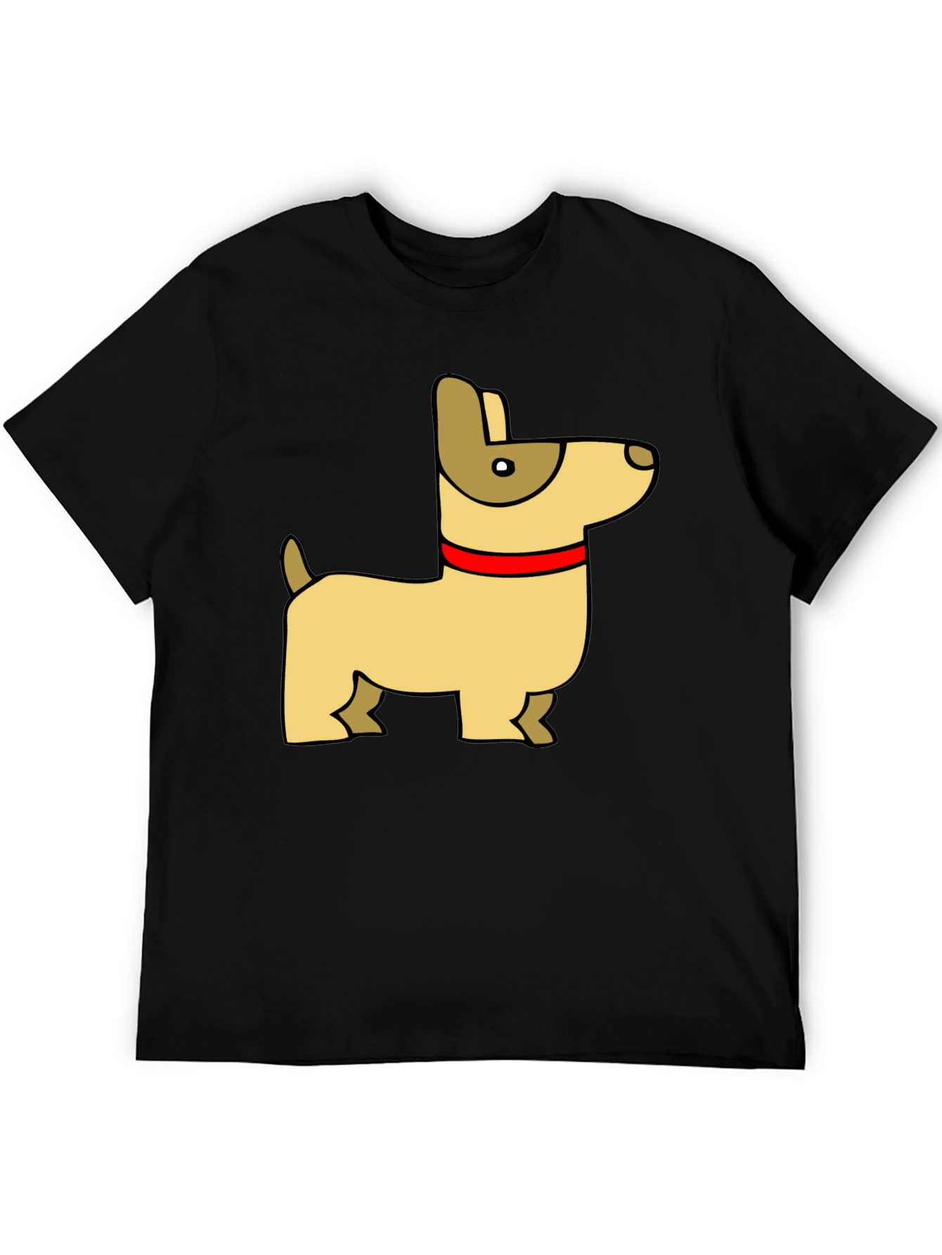 Black Cartoon Dog T-Shirt view 5