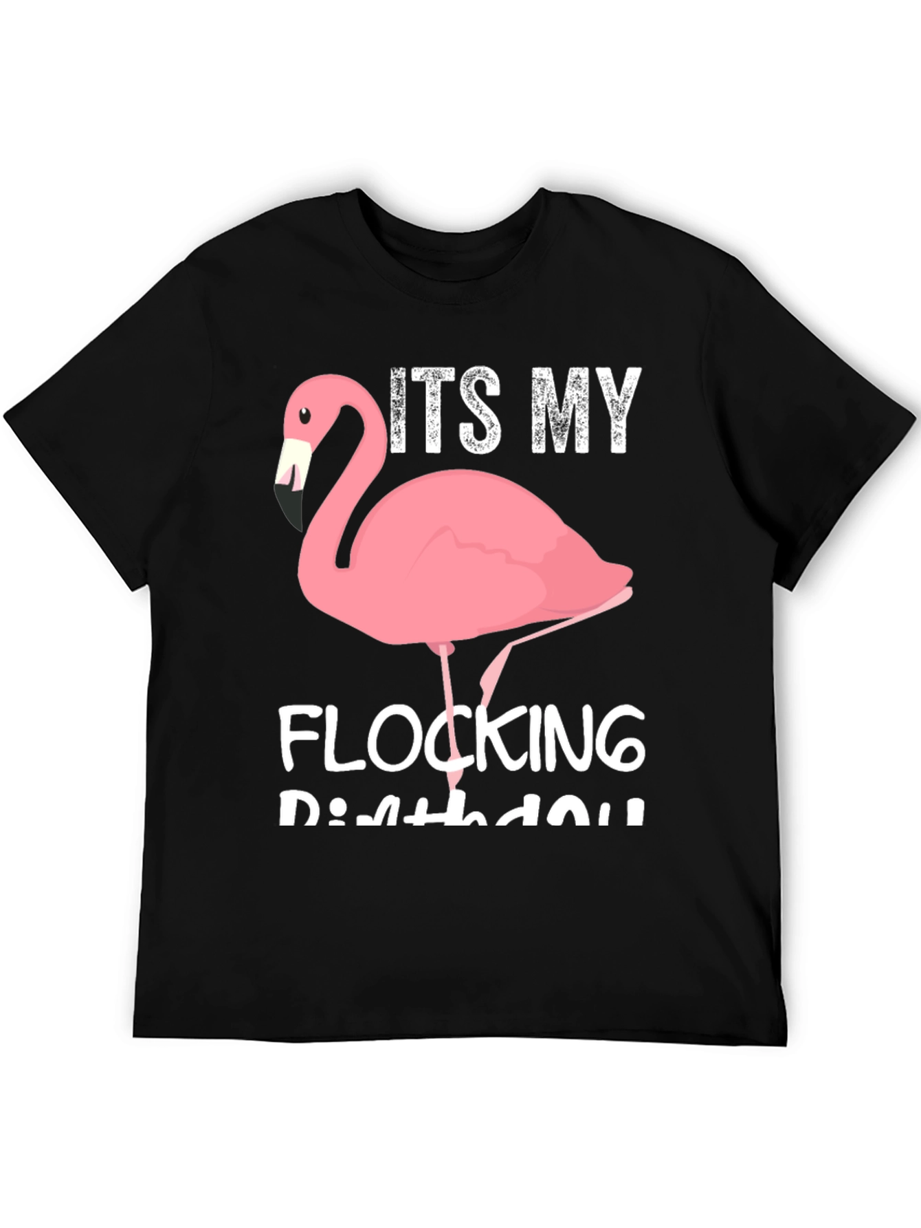 Black It's My Flocking Birthday T-Shirt view 5
