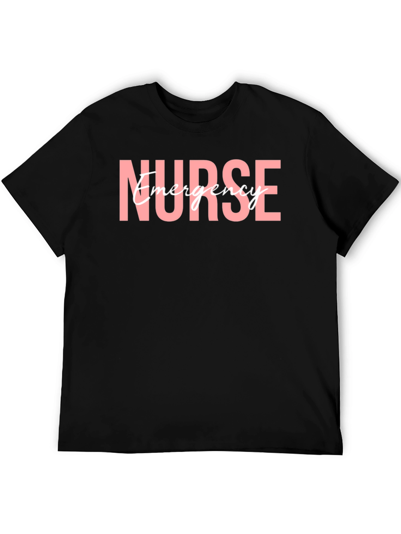 Black Emergency Nurse T-Shirt, Medical Staff Apparel view 5