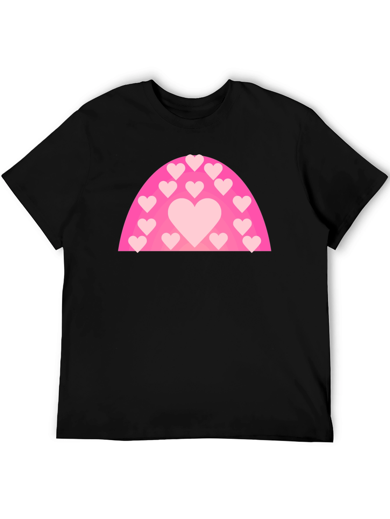 Black Heart Rainbow Graphic T-Shirt - Black view 5