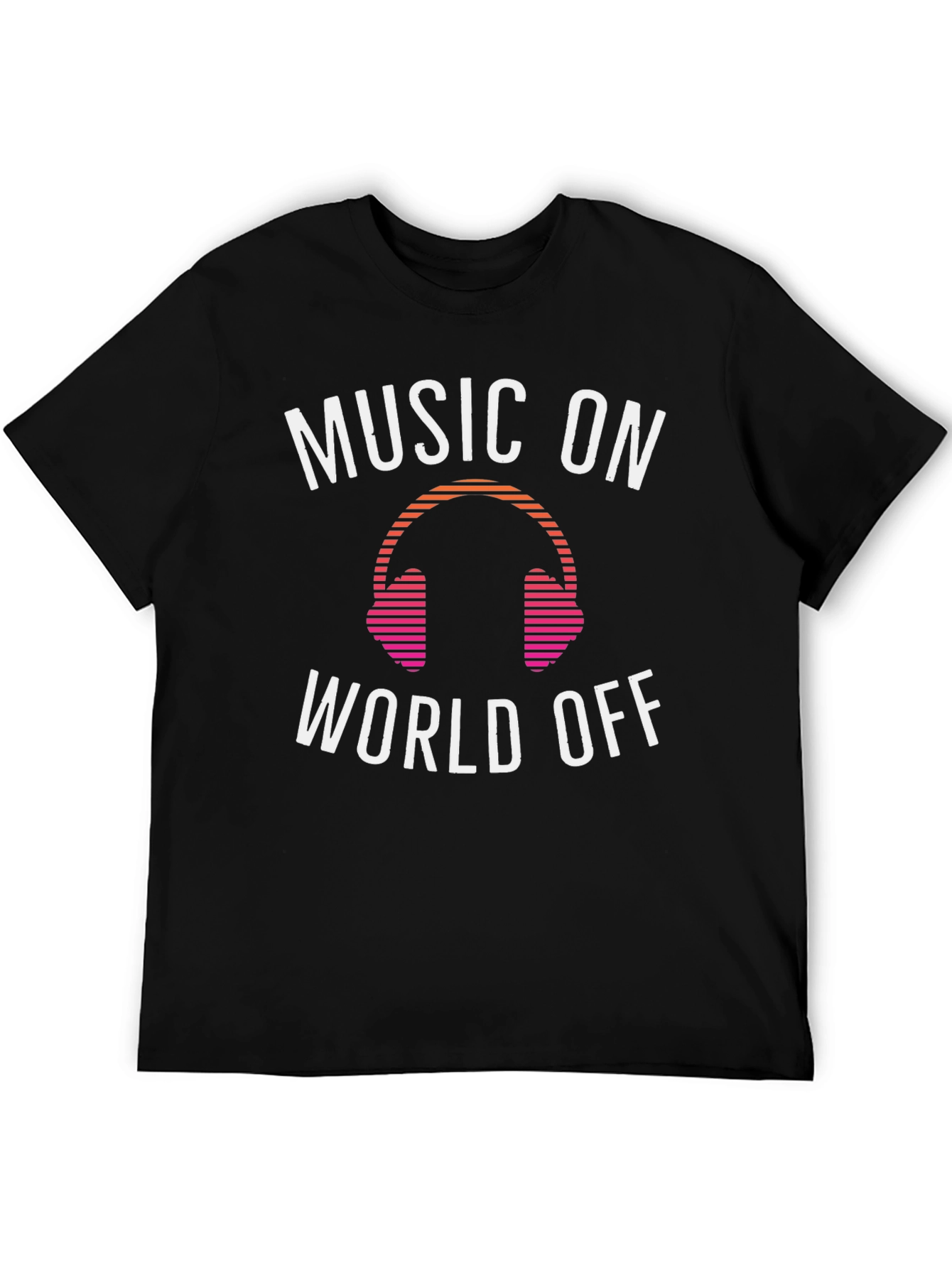 Black Music On, World Off Graphic Tee view 5
