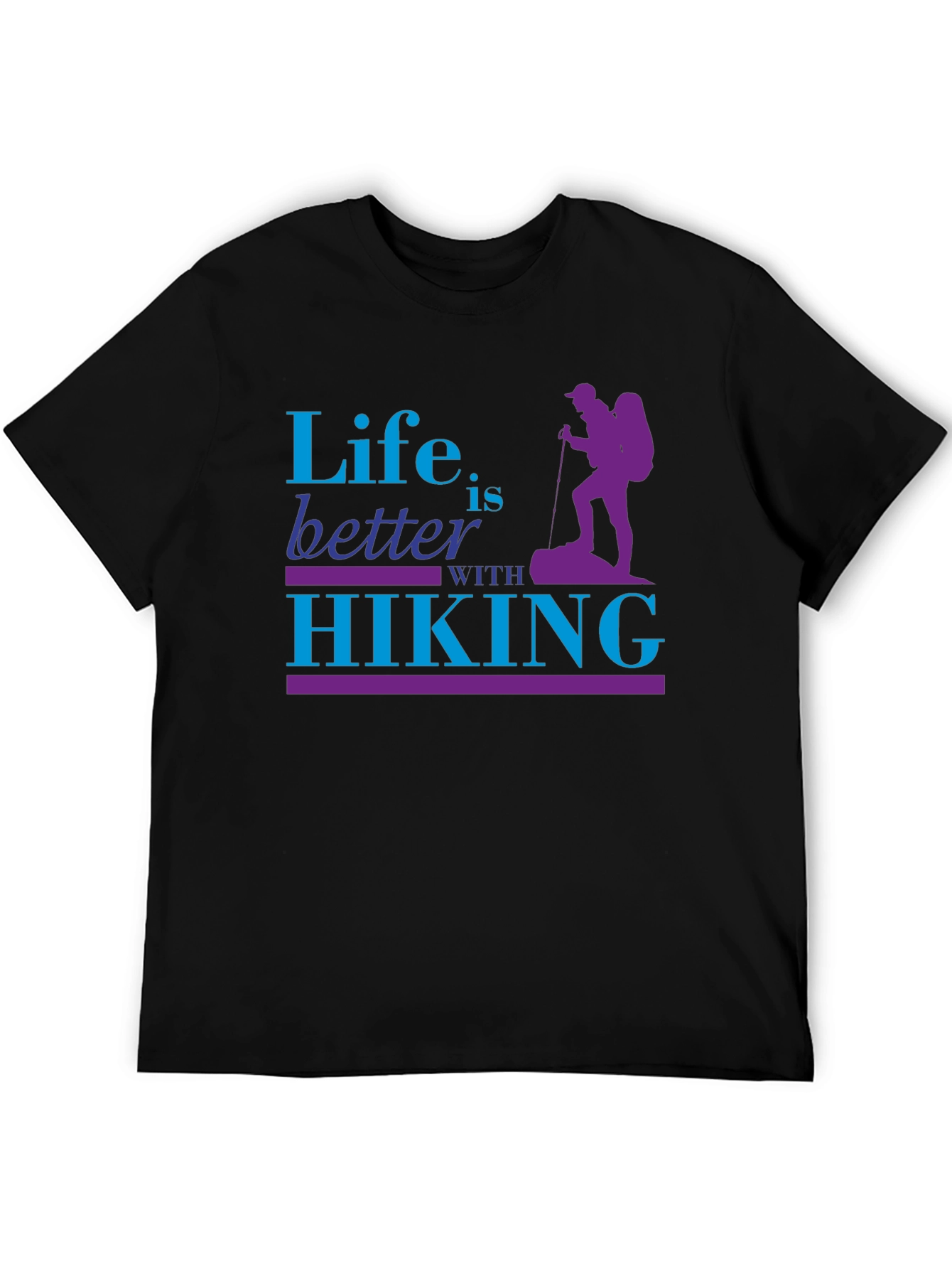 Black Life is Better with Hiking Graphic T-Shirt view 5