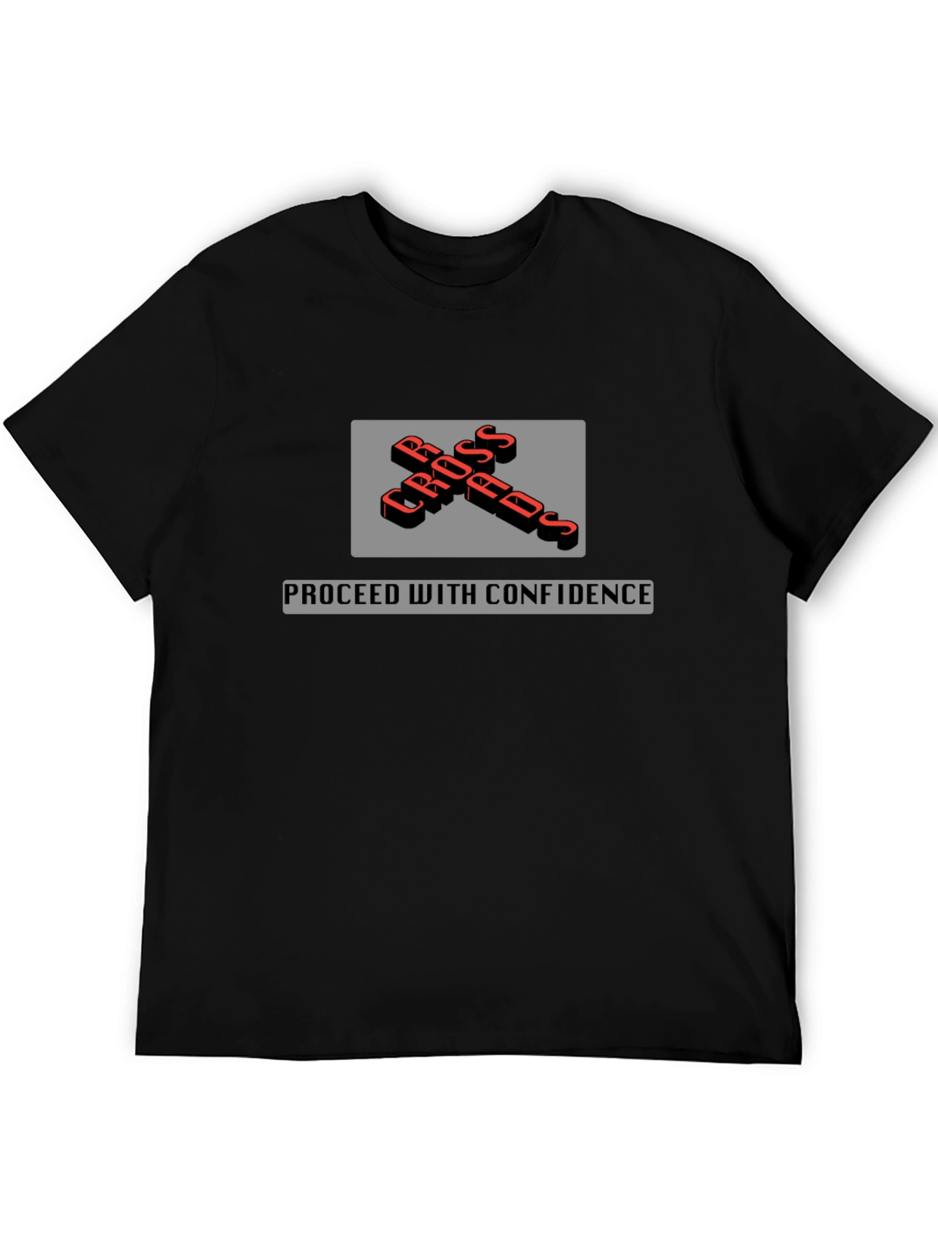 Crossroads T-Shirt - Proceed with Confidence - Black - 5
