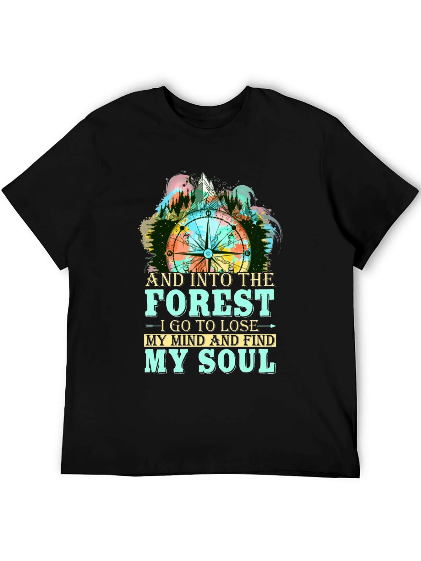 Black Forest Compass Graphic T-Shirt view 5