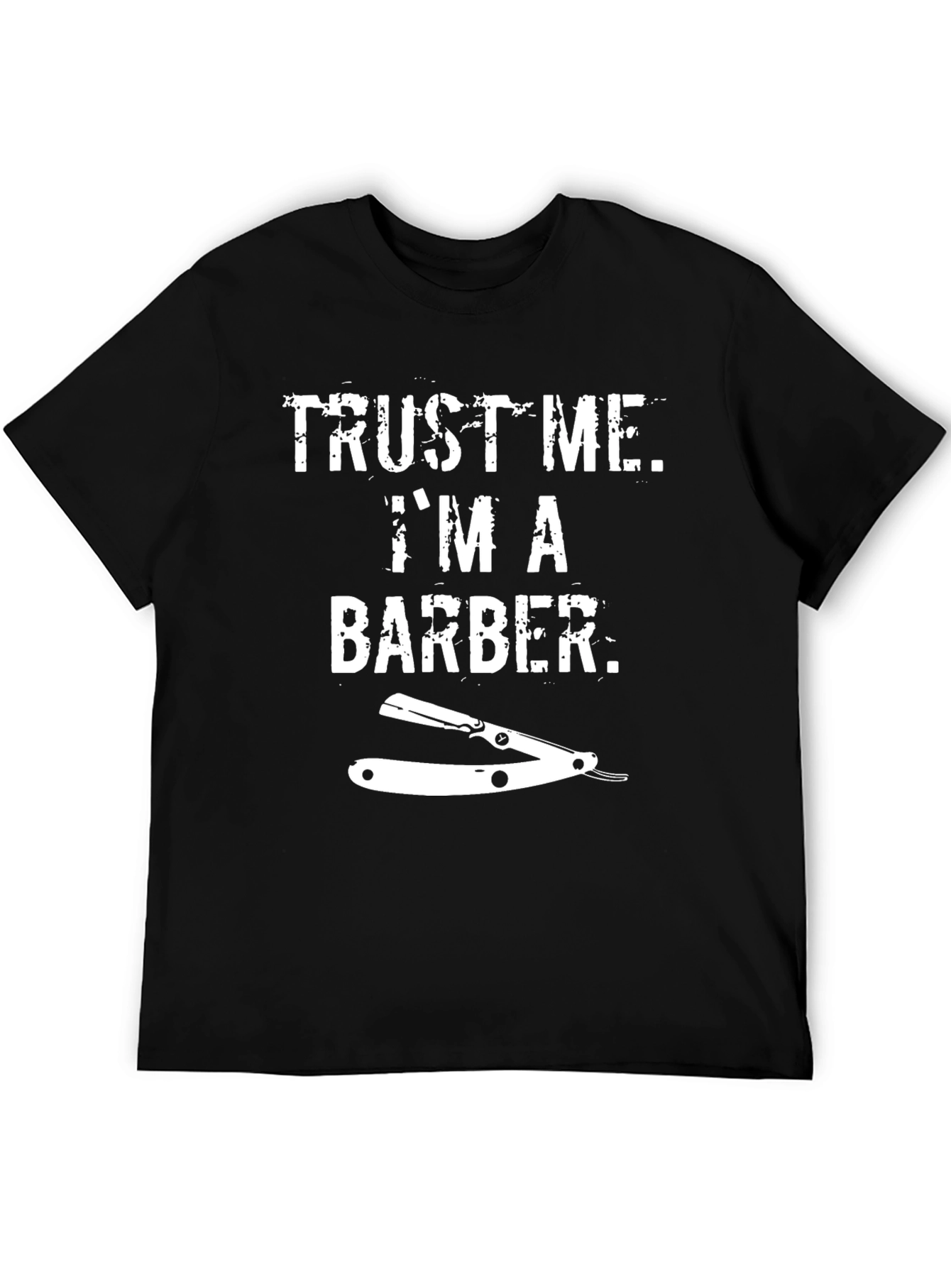 Black Trust Me I'm A Barber Graphic Tee view 5