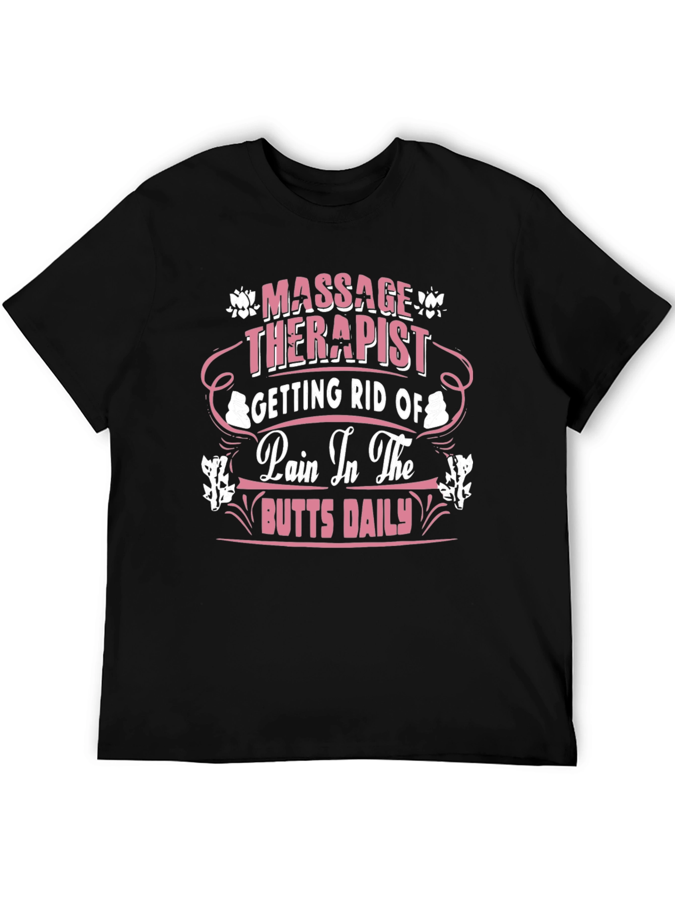 Black Massage Therapist Humor Graphic T-Shirt view 5