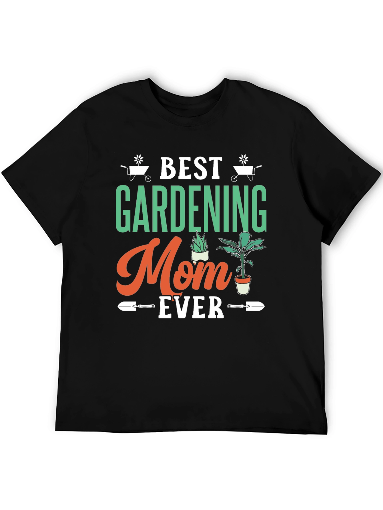 Black Best Gardening Mom Ever T-Shirt view 5
