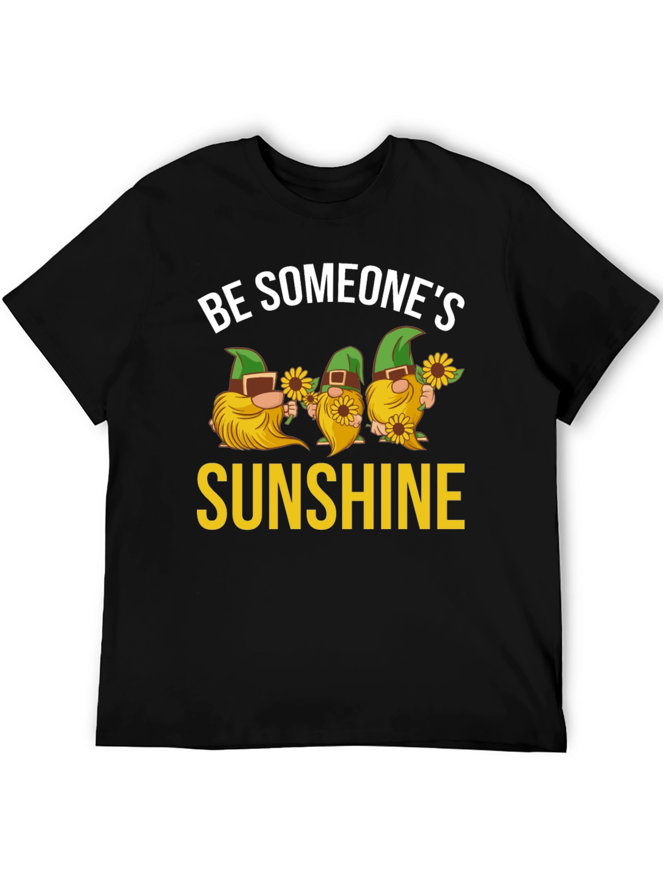 Black Be Someone's Sunshine Gnome Graphic Tee view 5