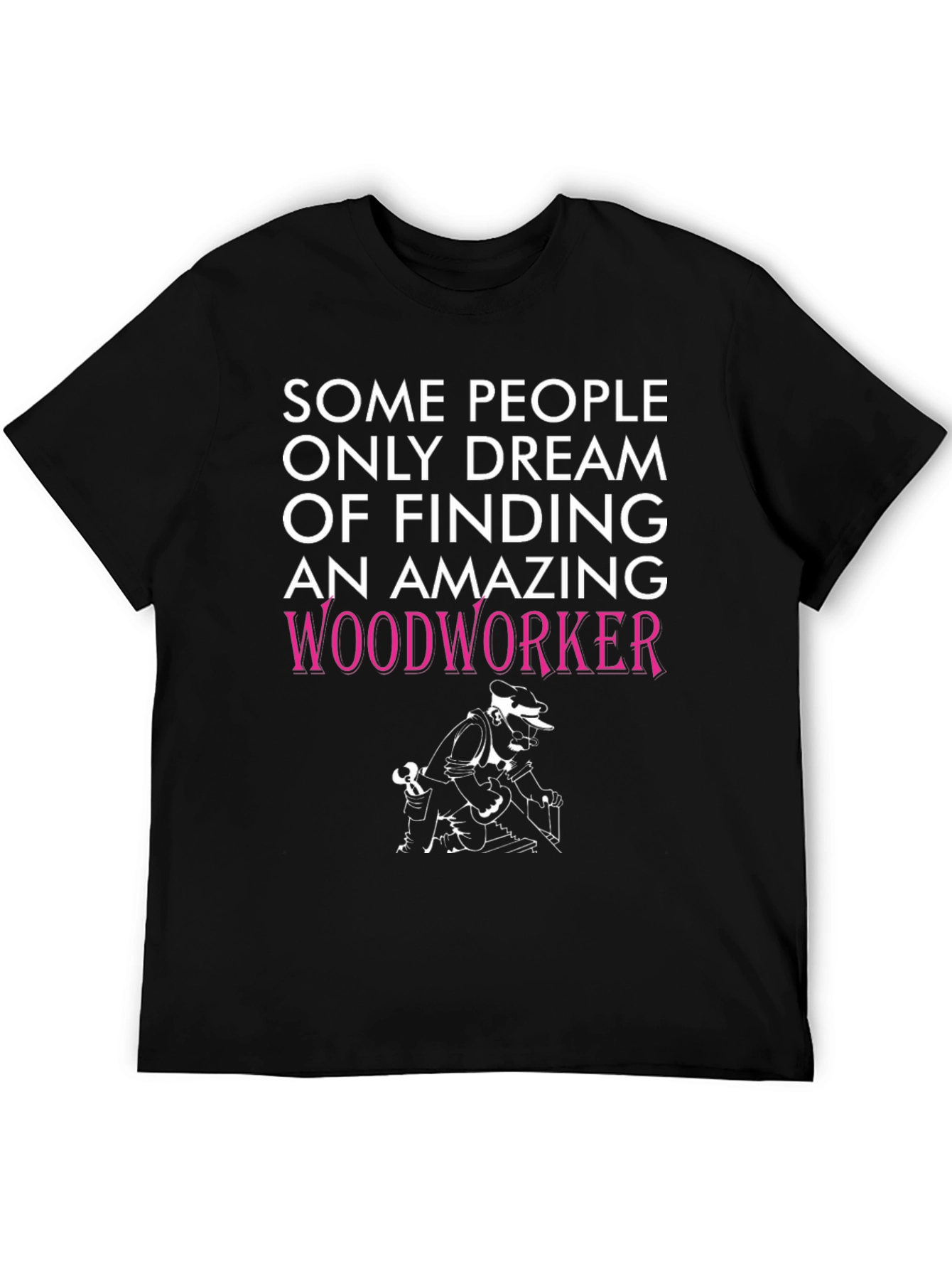 Black Amazing Woodworker Graphic T-Shirt - Black view 5