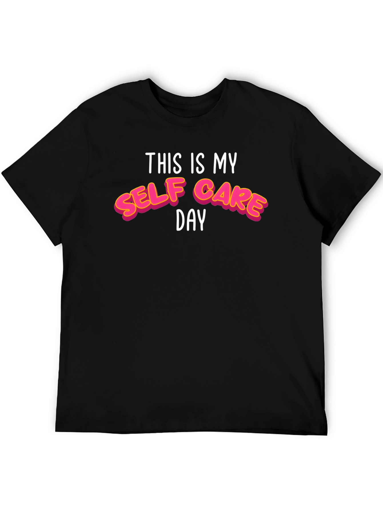 Black Self Care Day T-Shirt - Relax & Recharge view 5