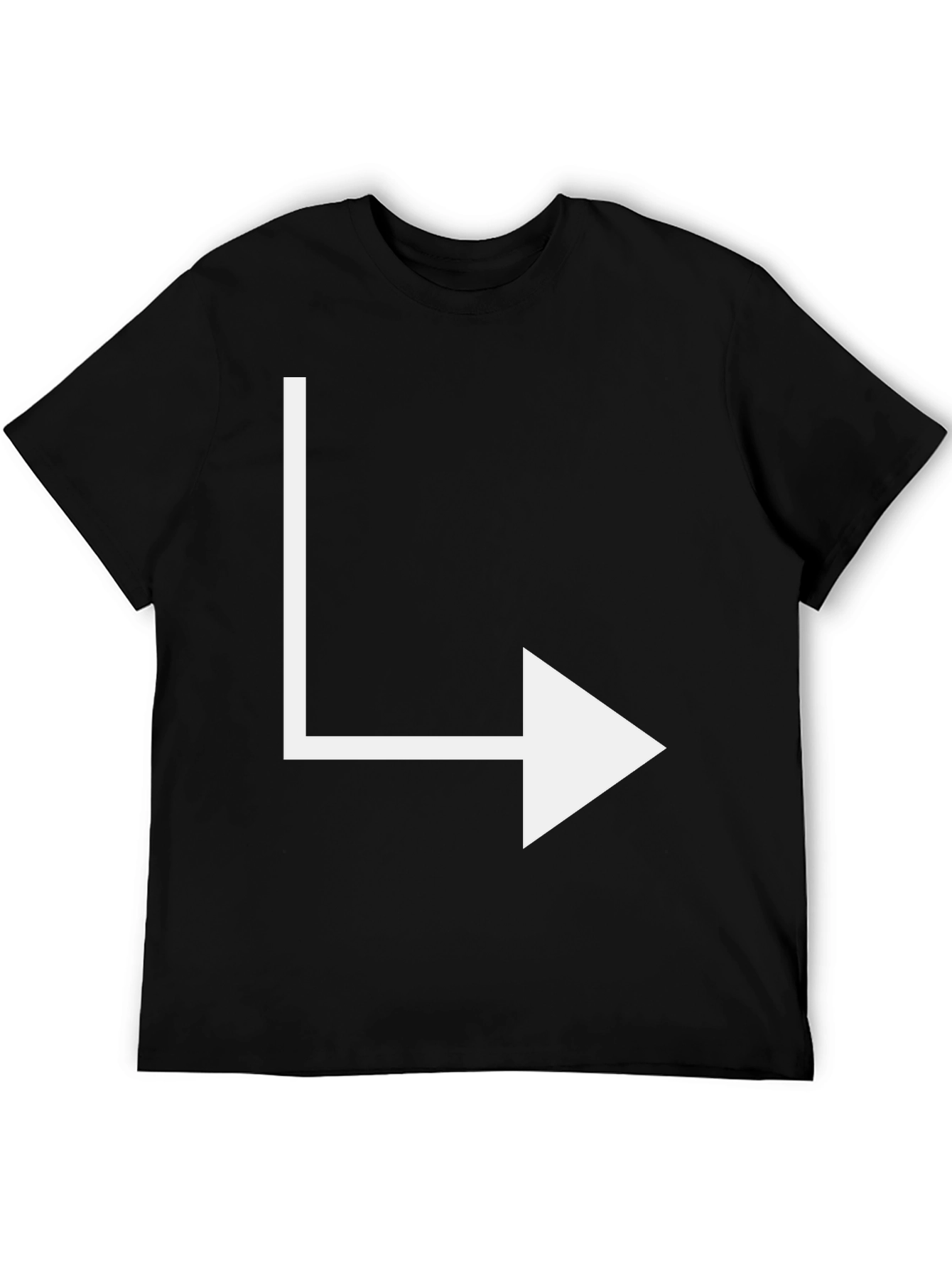 Black Right Arrow Graphic Tee - Men's Black T-Shirt view 5