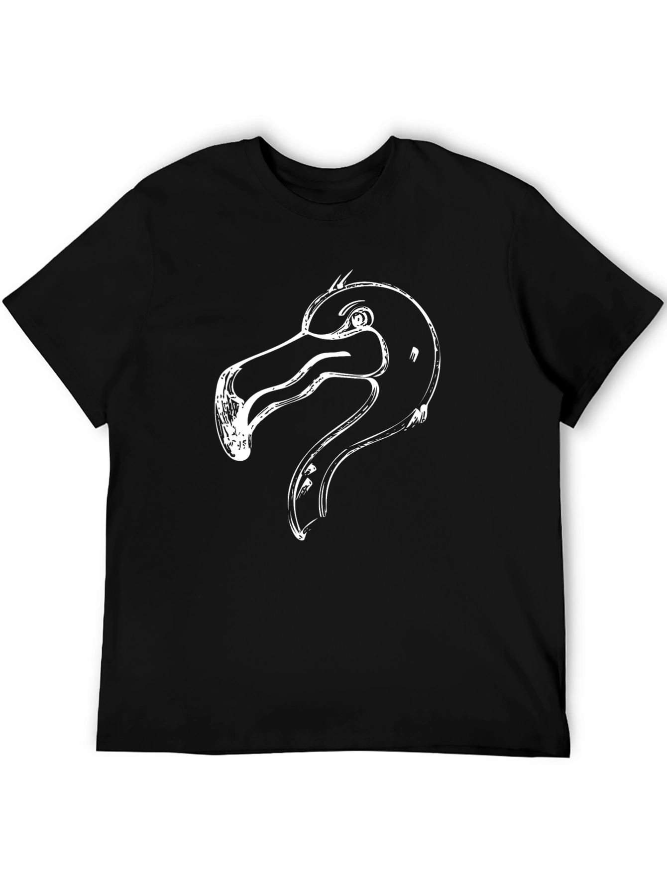 Black Black Flamingo Graphic Tee - Stylish Men's T-Shirt view 5