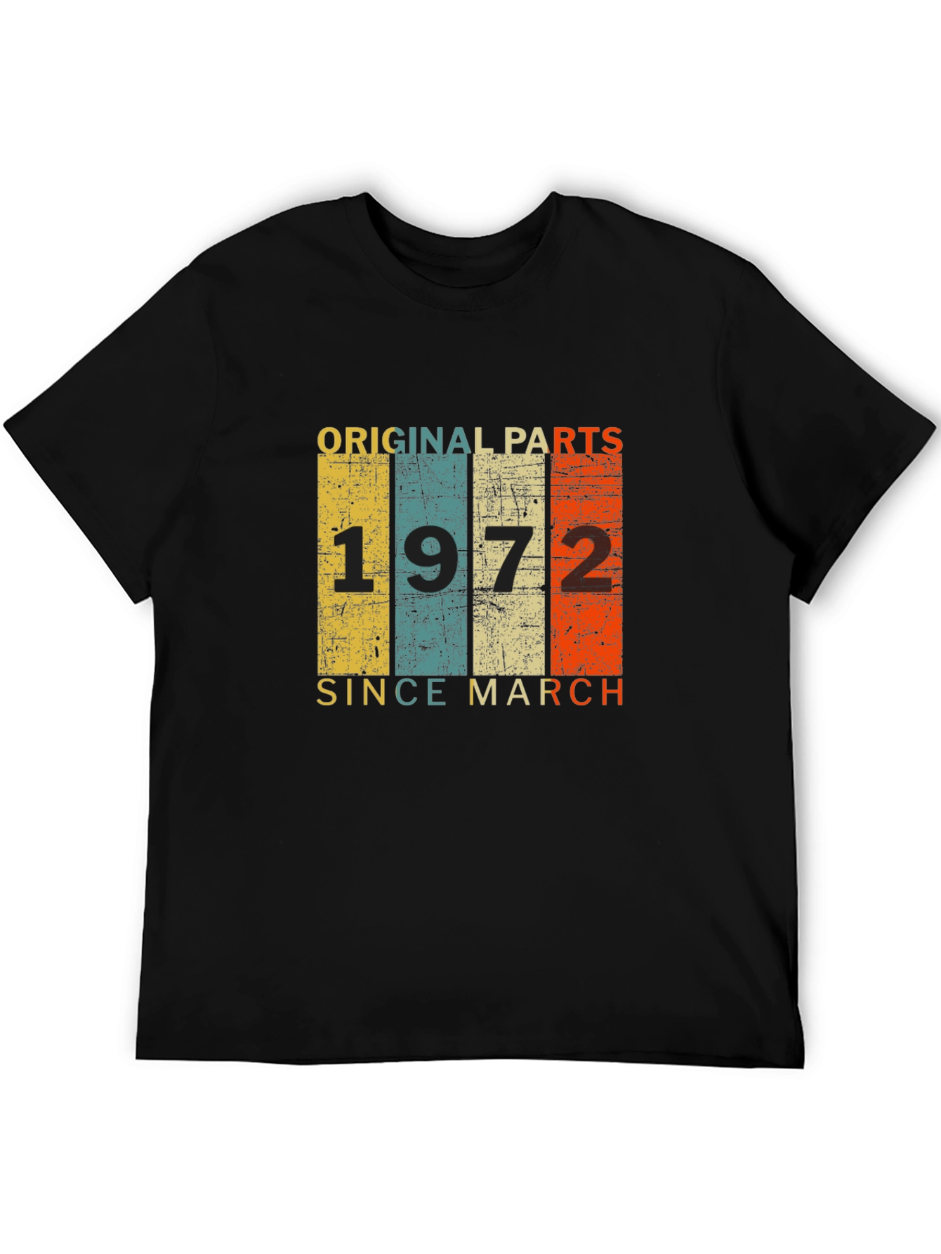 Black Original Parts 1972 Since March T-Shirt view 5