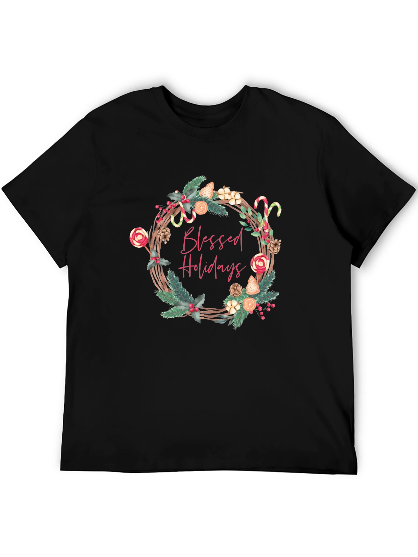Blessed Holidays Graphic Tee - Festive Christmas T-Shirt - 5