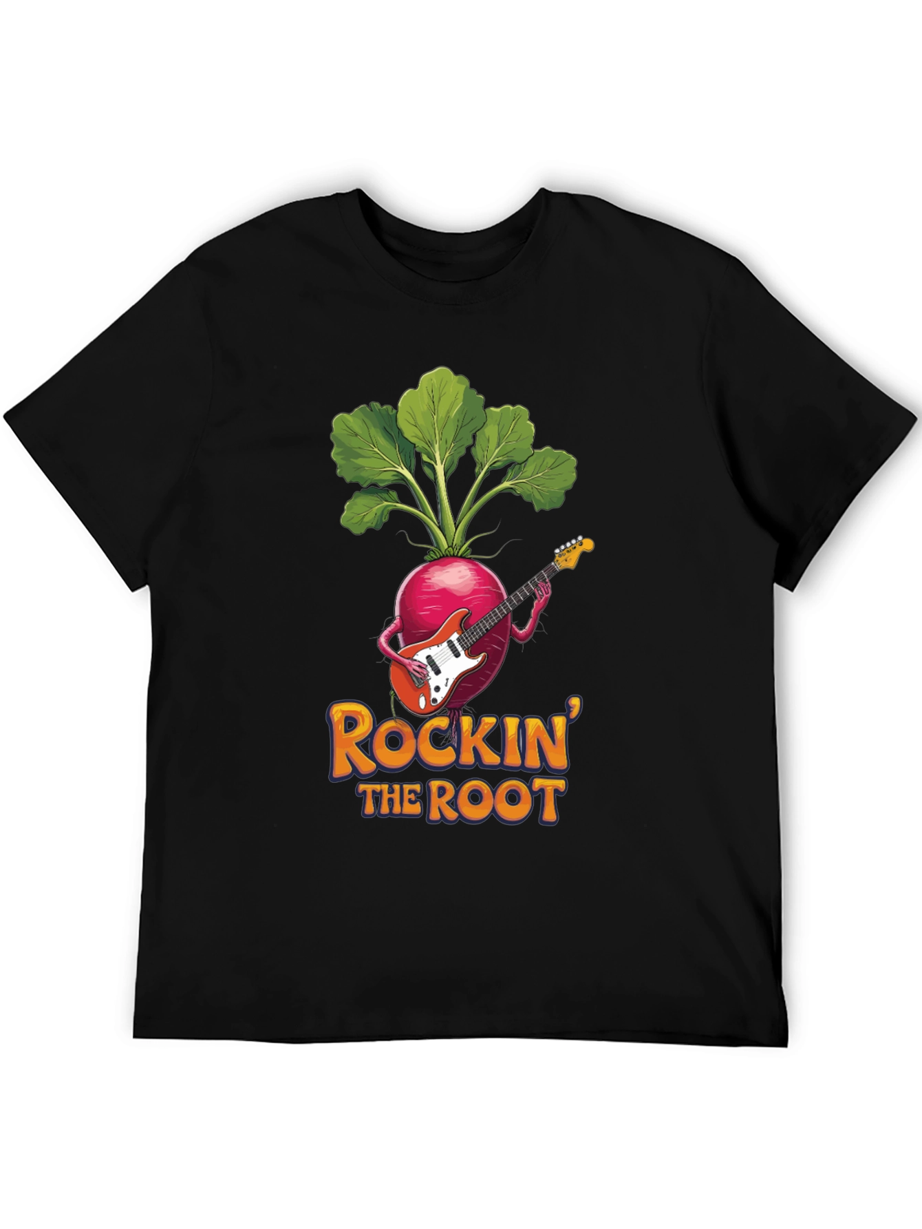 Black Rockin' the Root Graphic T-Shirt view 5