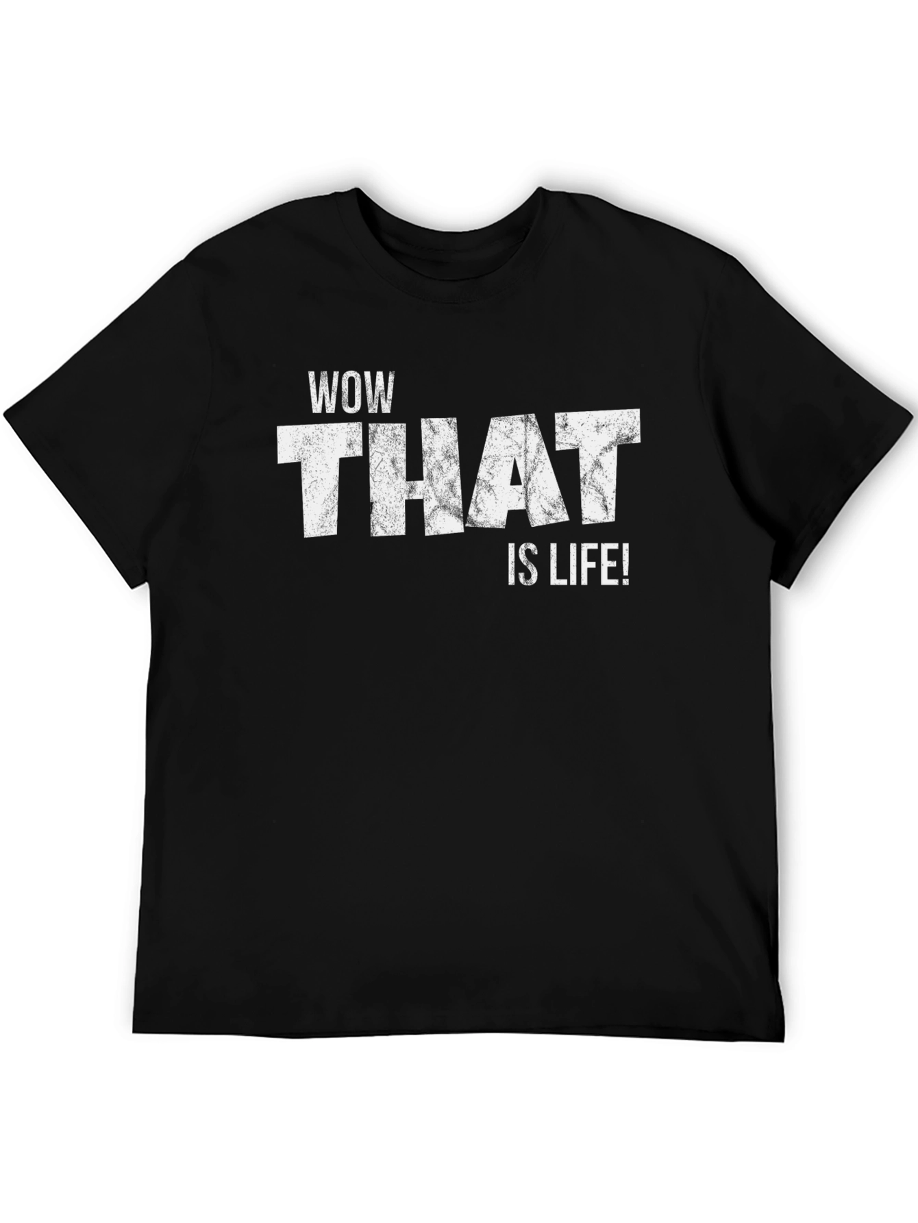 Black WOW THAT IS LIFE! Graphic Tee - Black view 5