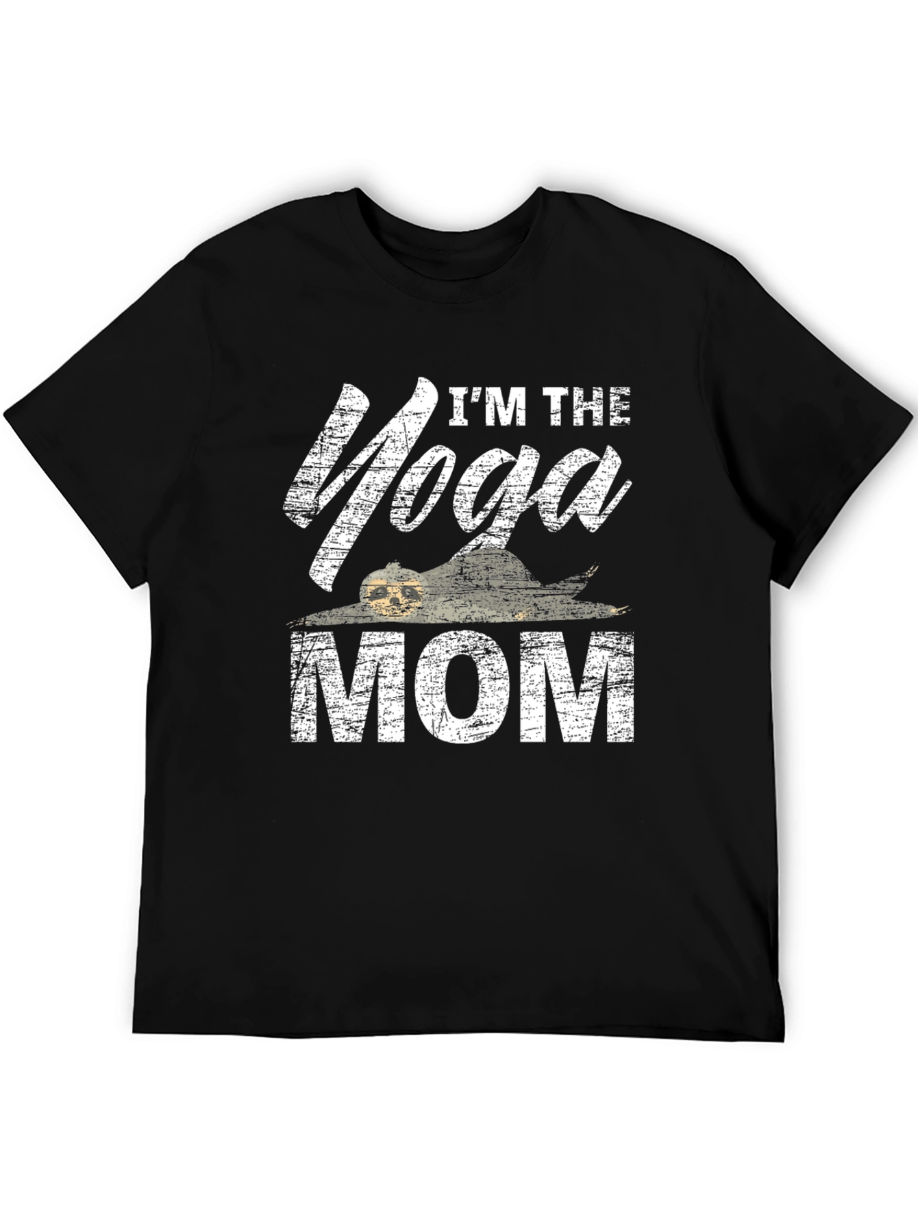 Black I'm the Yoga Mom Distressed Graphic Tee view 5