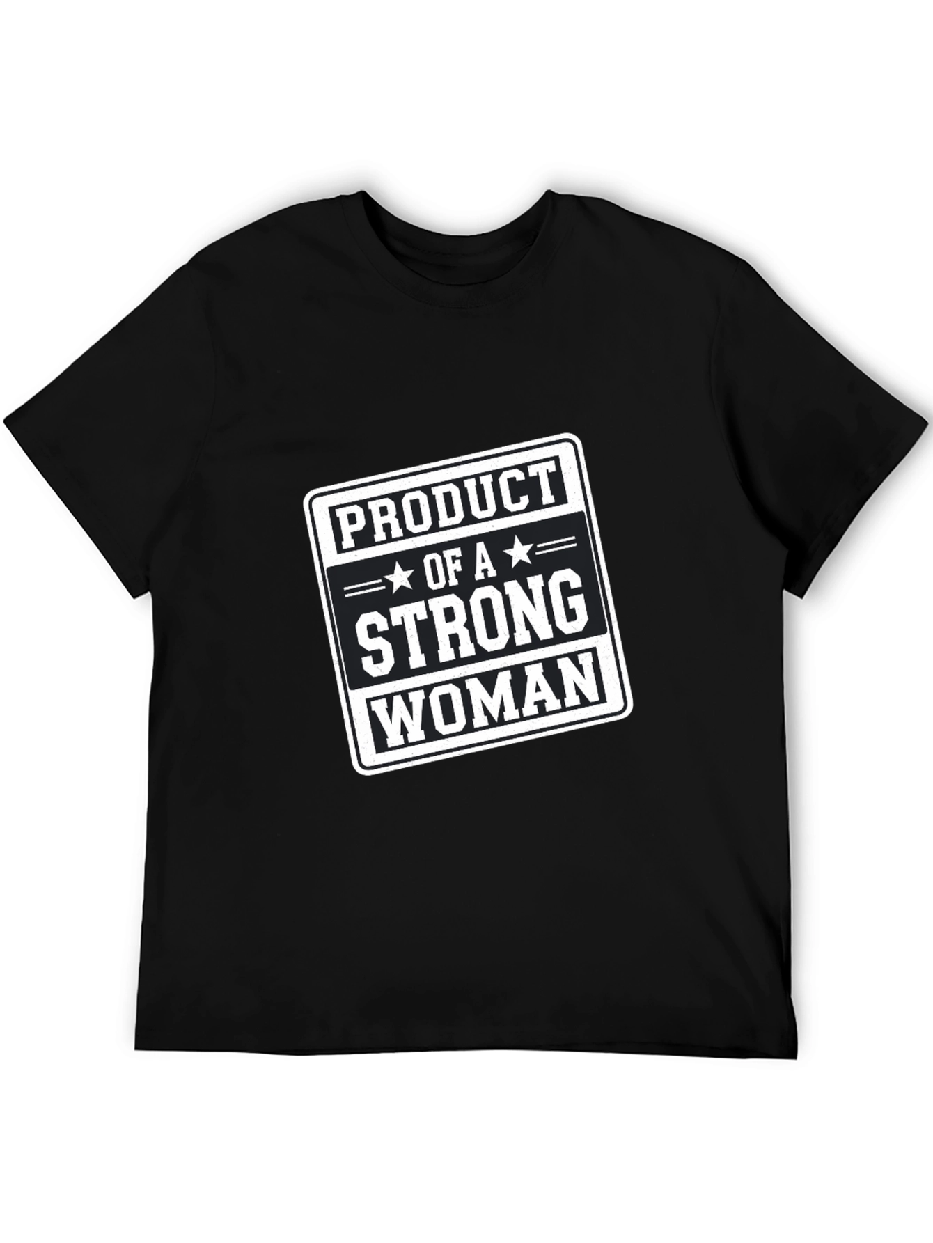 Black Product of a Strong Woman Black Graphic T-Shirt view 5