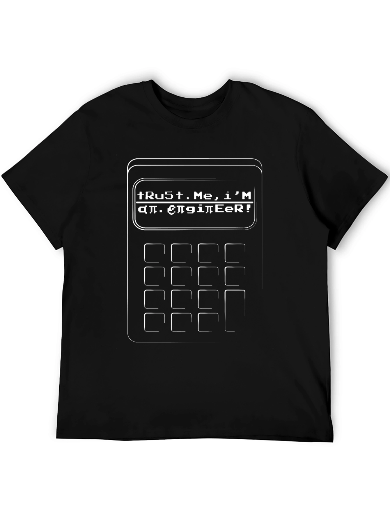 Black Funny Engineer Calculator T-Shirt - Trust Me! view 5