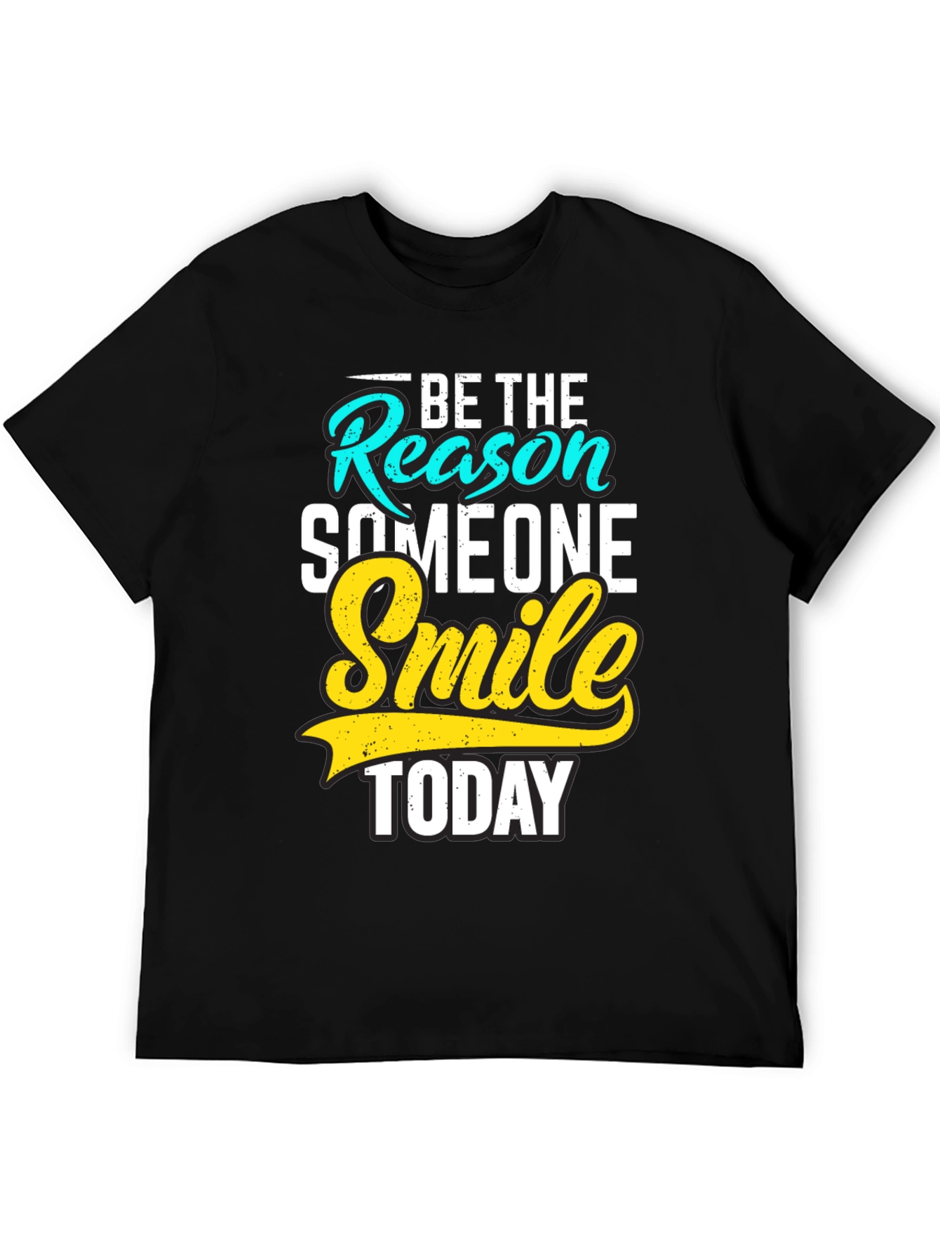 Black Be the Reason Smile Today Black Graphic Tee view 5